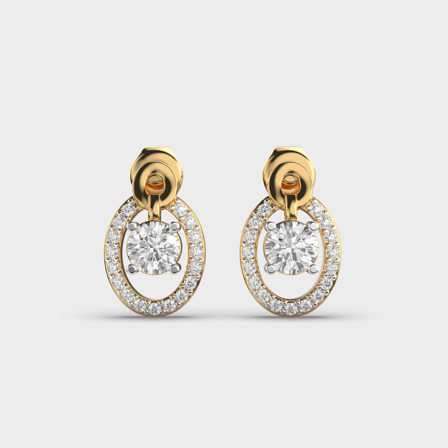 Centered In Love Diamond Earrings