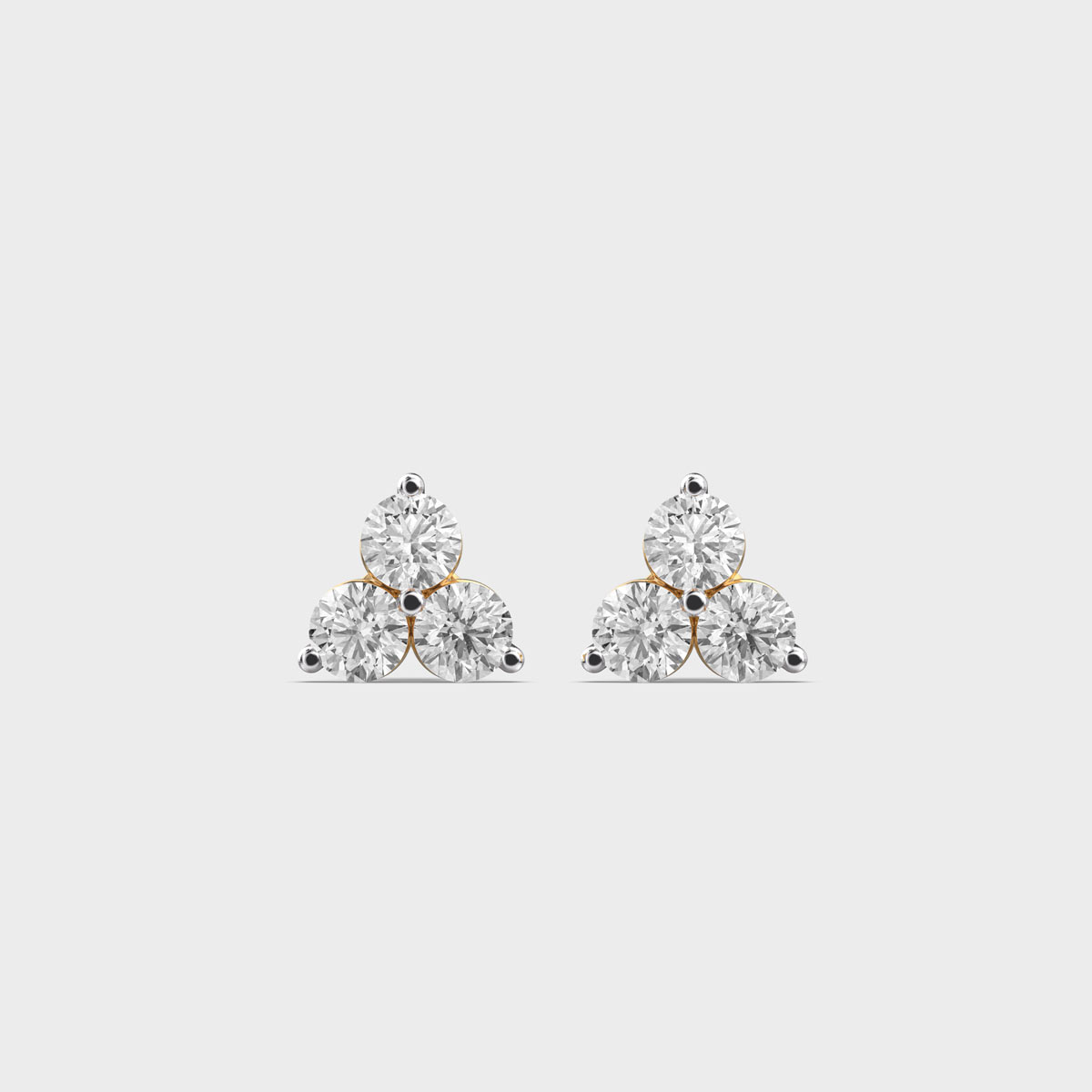 Tres Diamond Cluster Earrings for Women