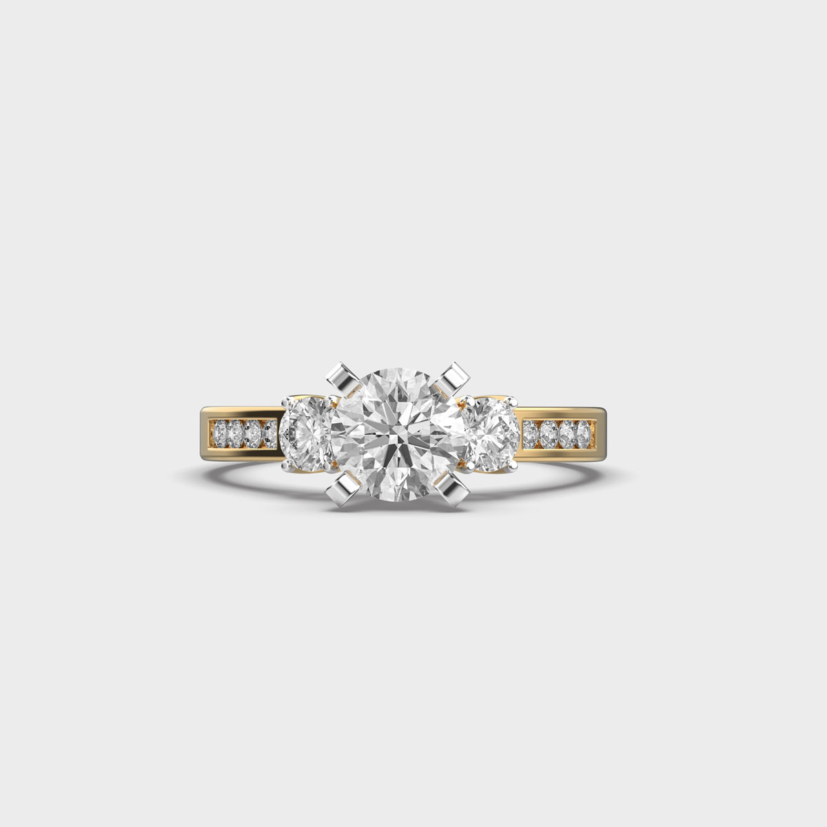 Gorgeous Solitaire Diamond Encrusted Ring