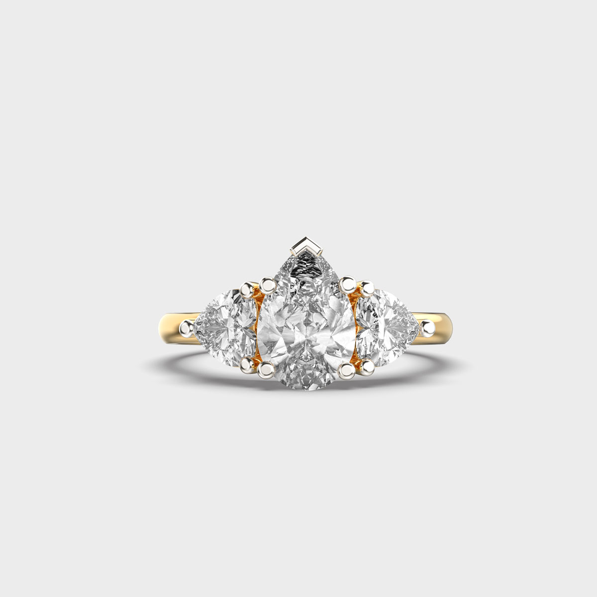 Monarch Pear Solitaire Diamond Ring