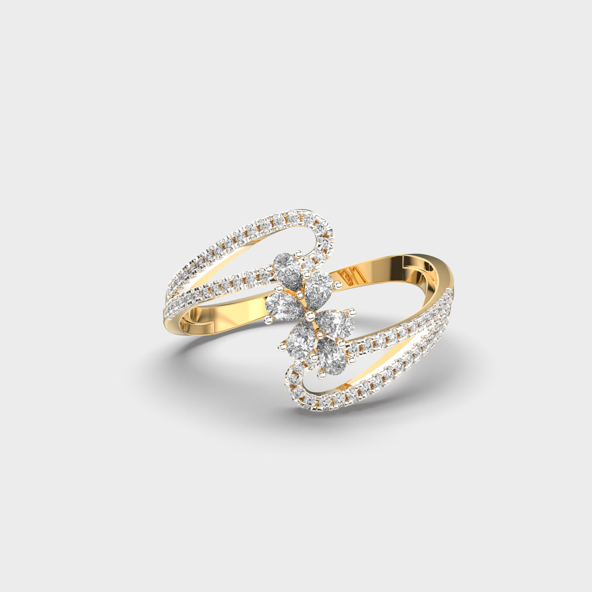 Nova Cross Diamond Cocktail Ring