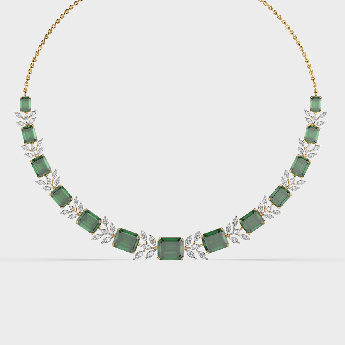 Lush Forest Nocturne Diamond Necklace