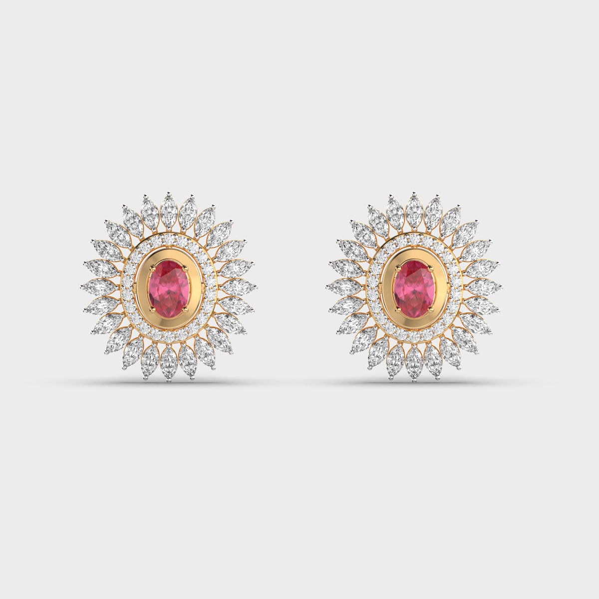 Radiant Star Is Above Diamond Earrings