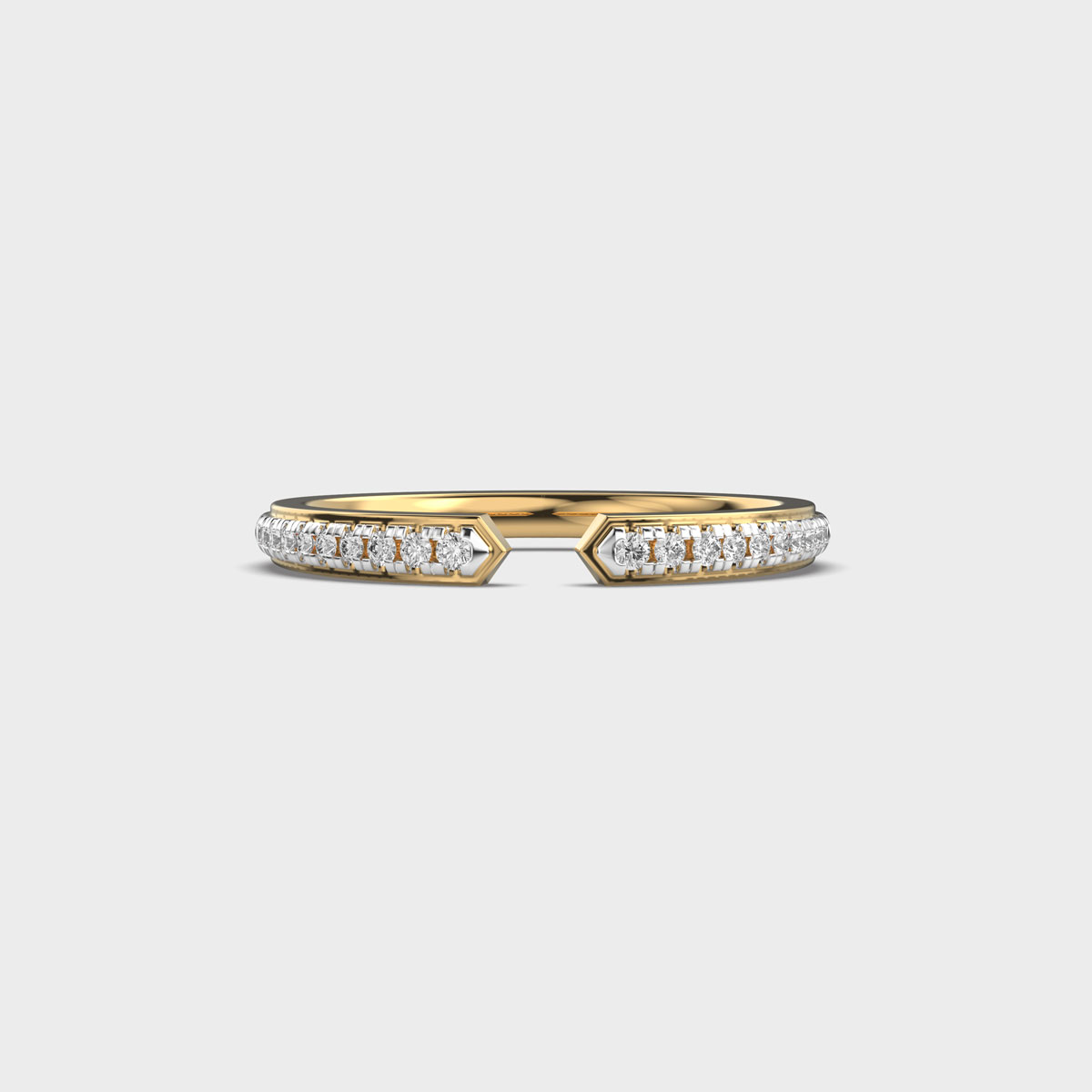 Gleaming Lover’s Meet Diamond Ring