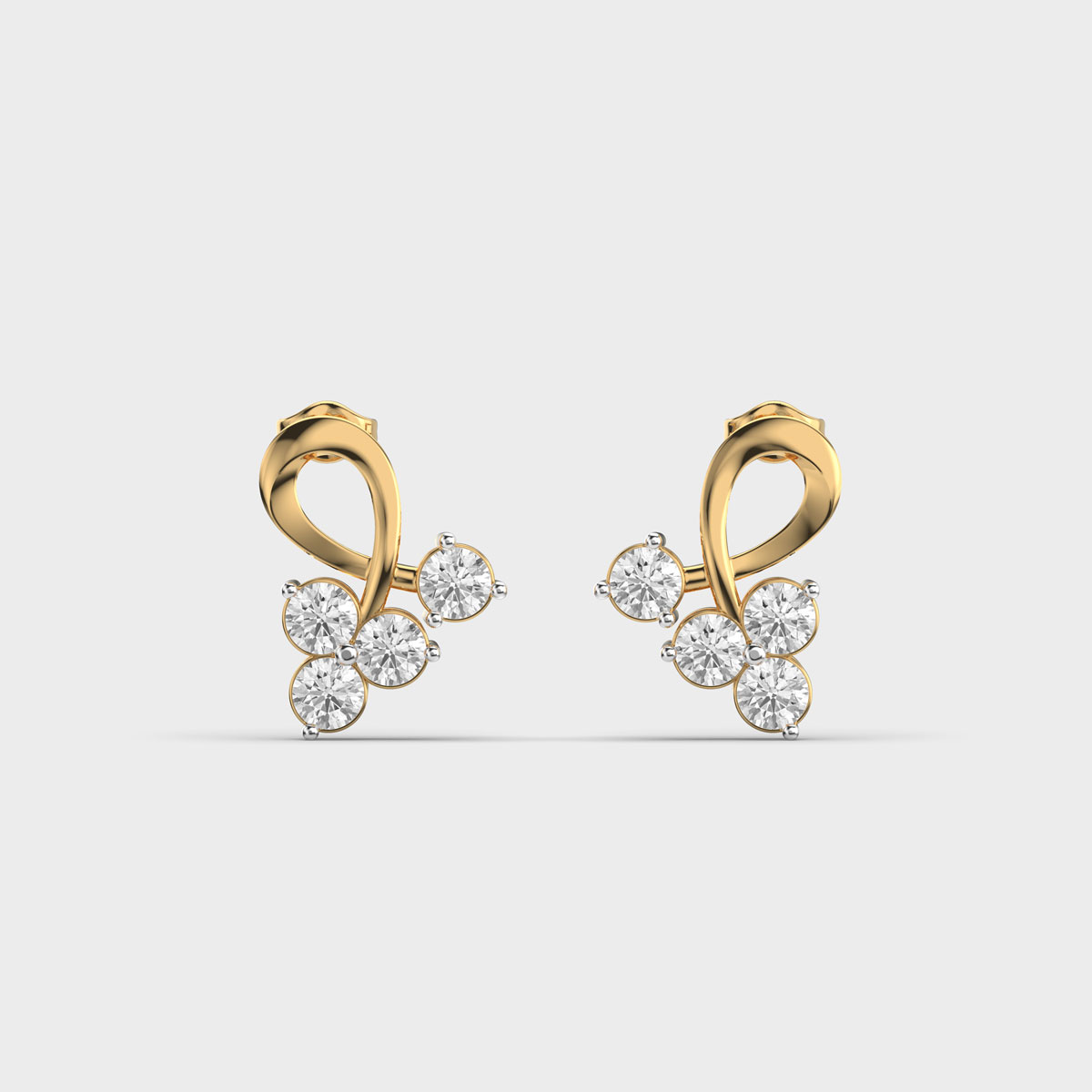 Light Of Dot Diamond Ear Studs