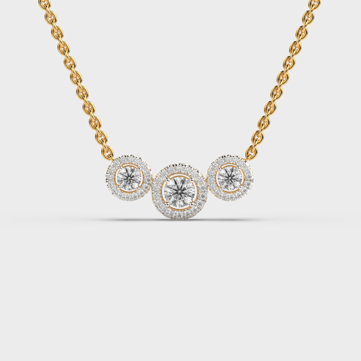 Three Musketeers Diamond Pendant (With Chain)