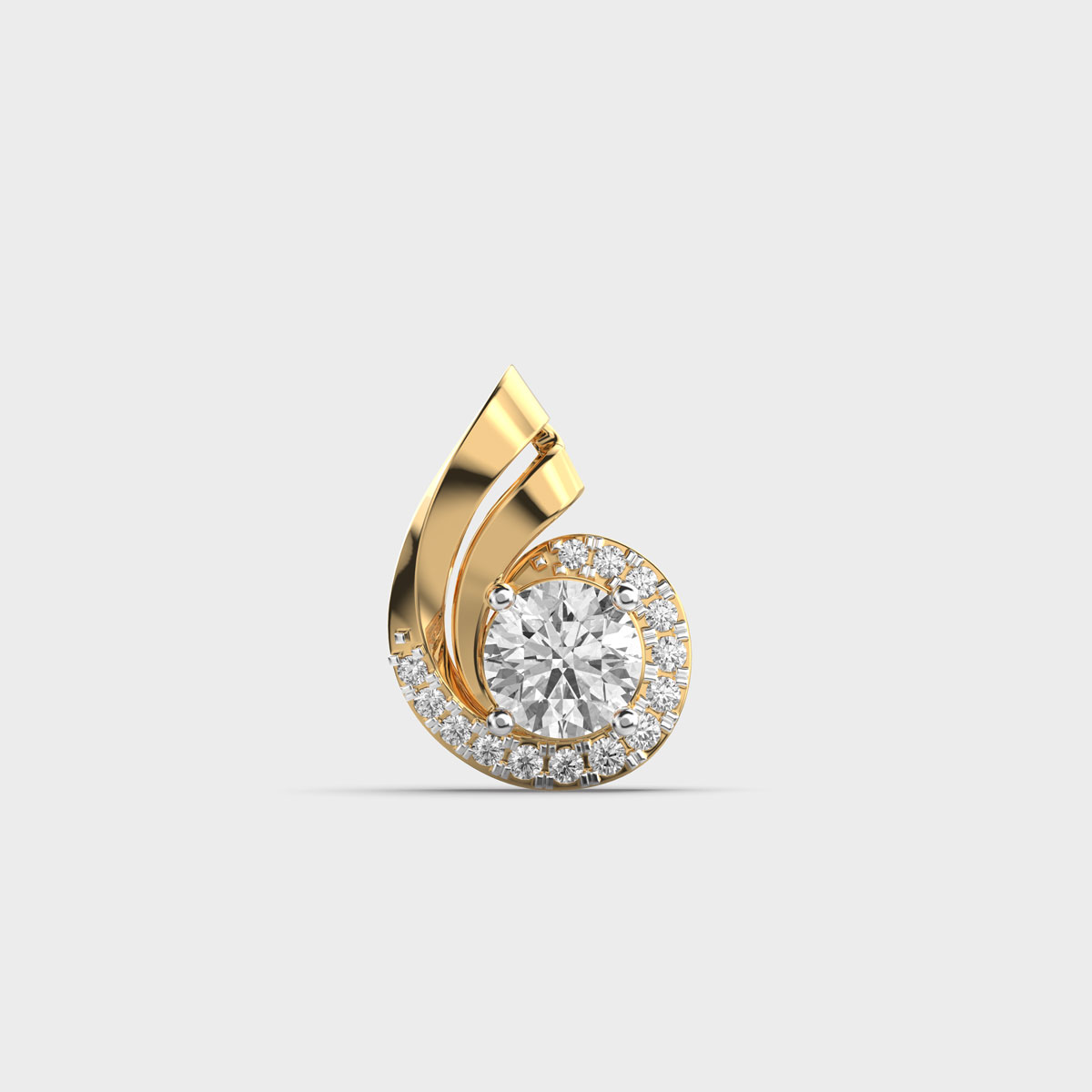 Conch Diamond Pendant (Without Chain)