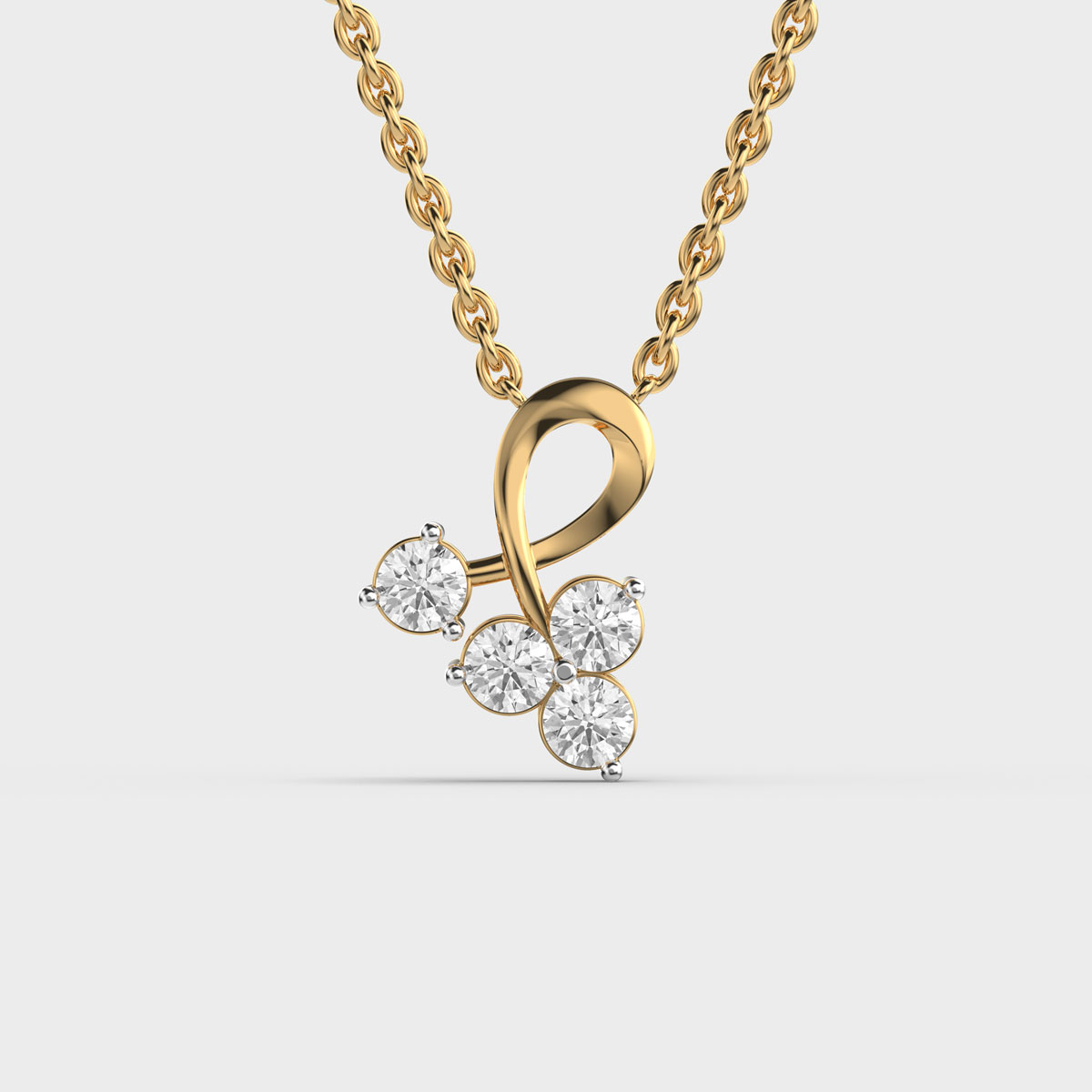 Round Gypsy Diamond Pendant (With Chain)