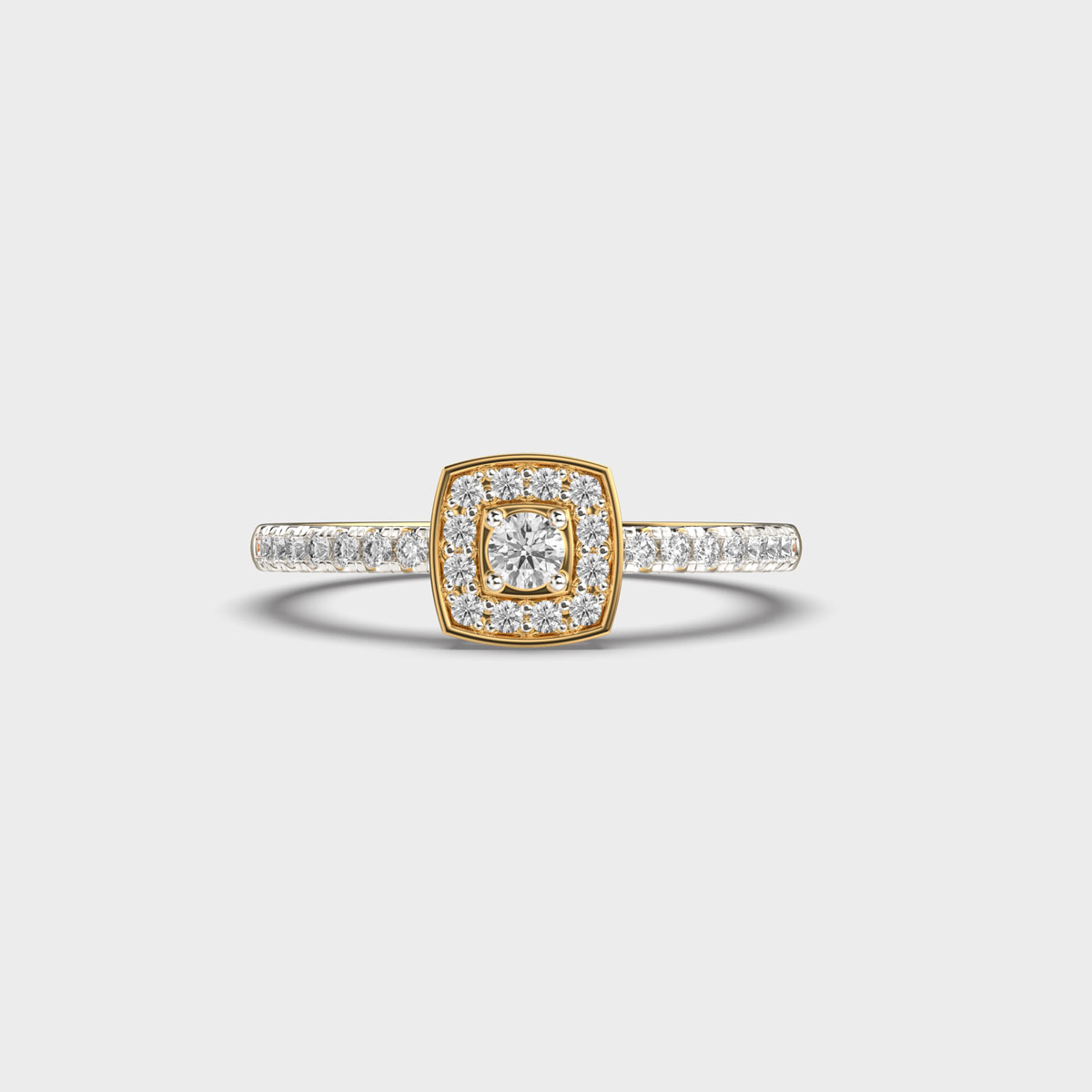 Minimal Square Shaped Diamond Ring