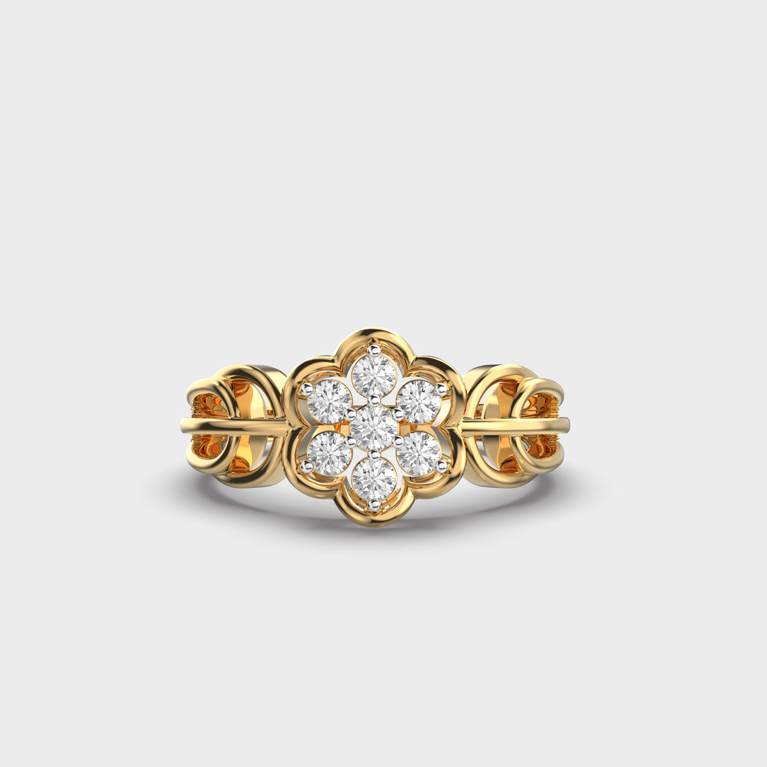Floral Glow Diamond Ring