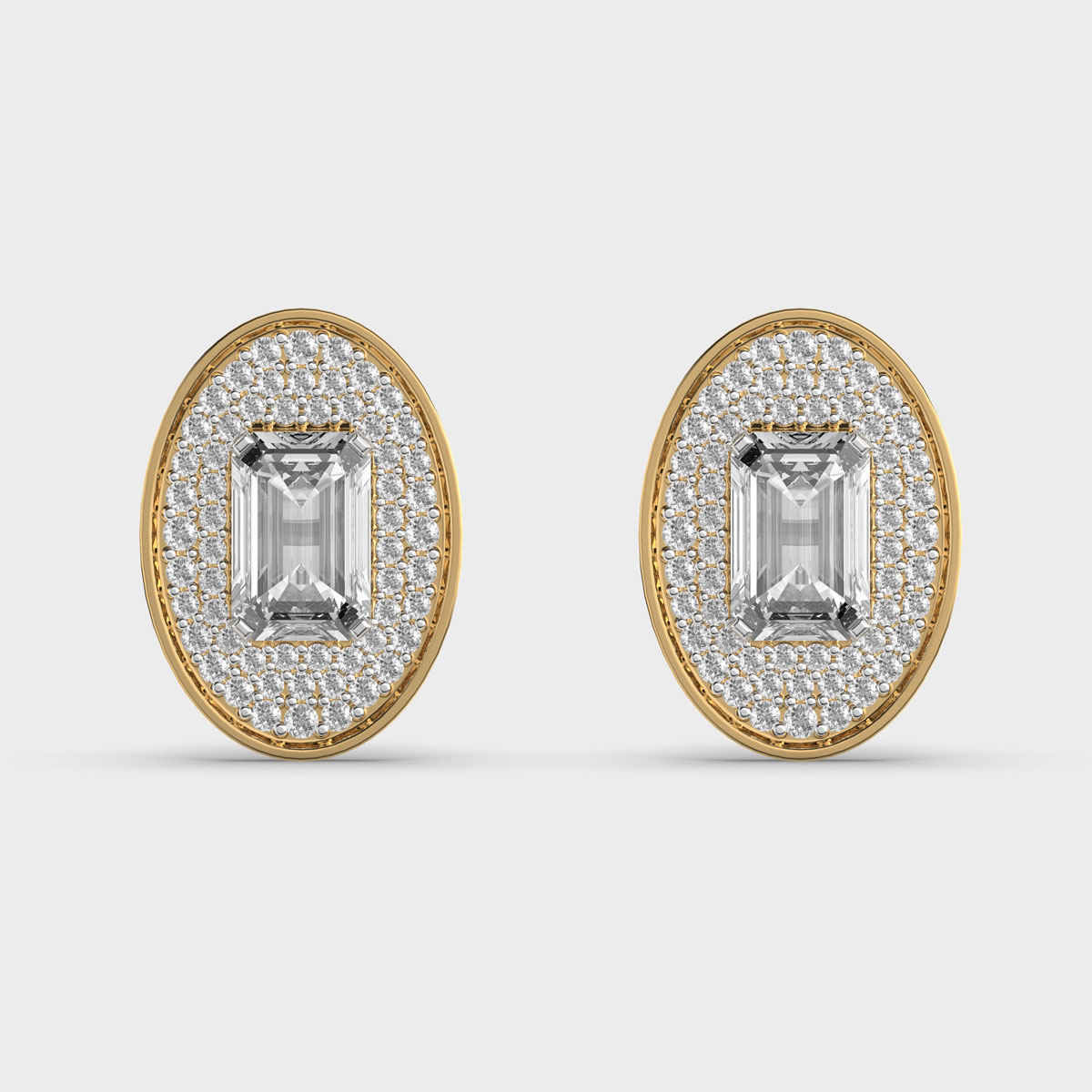Circularis Diamond Encrusted Ear Studs