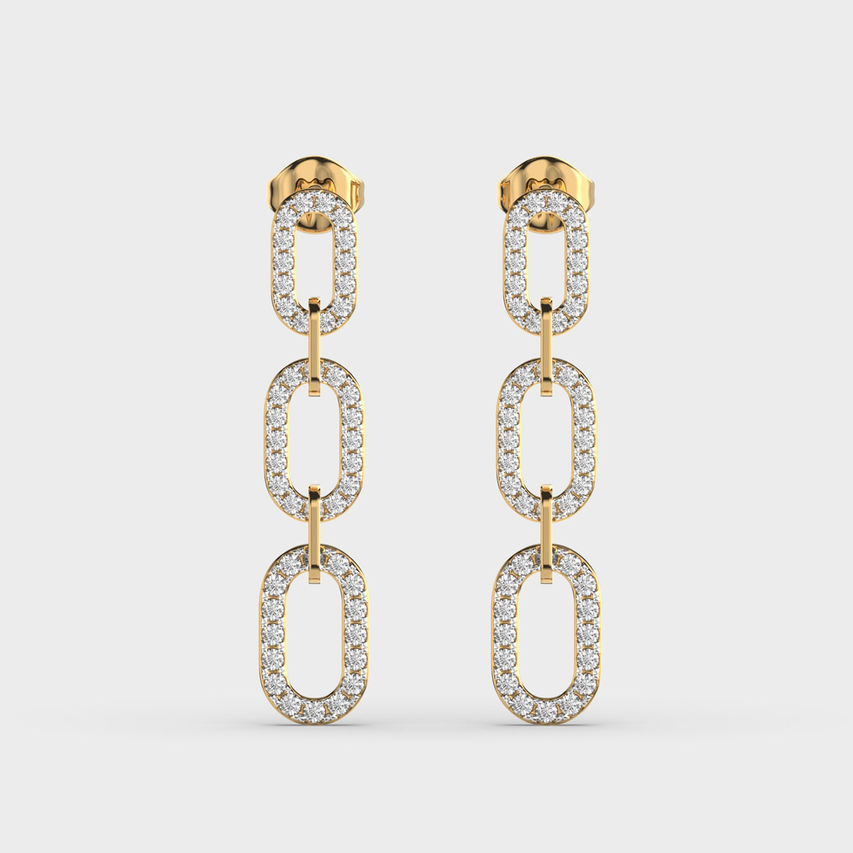 Love for Chains Diamond Drop Earrings