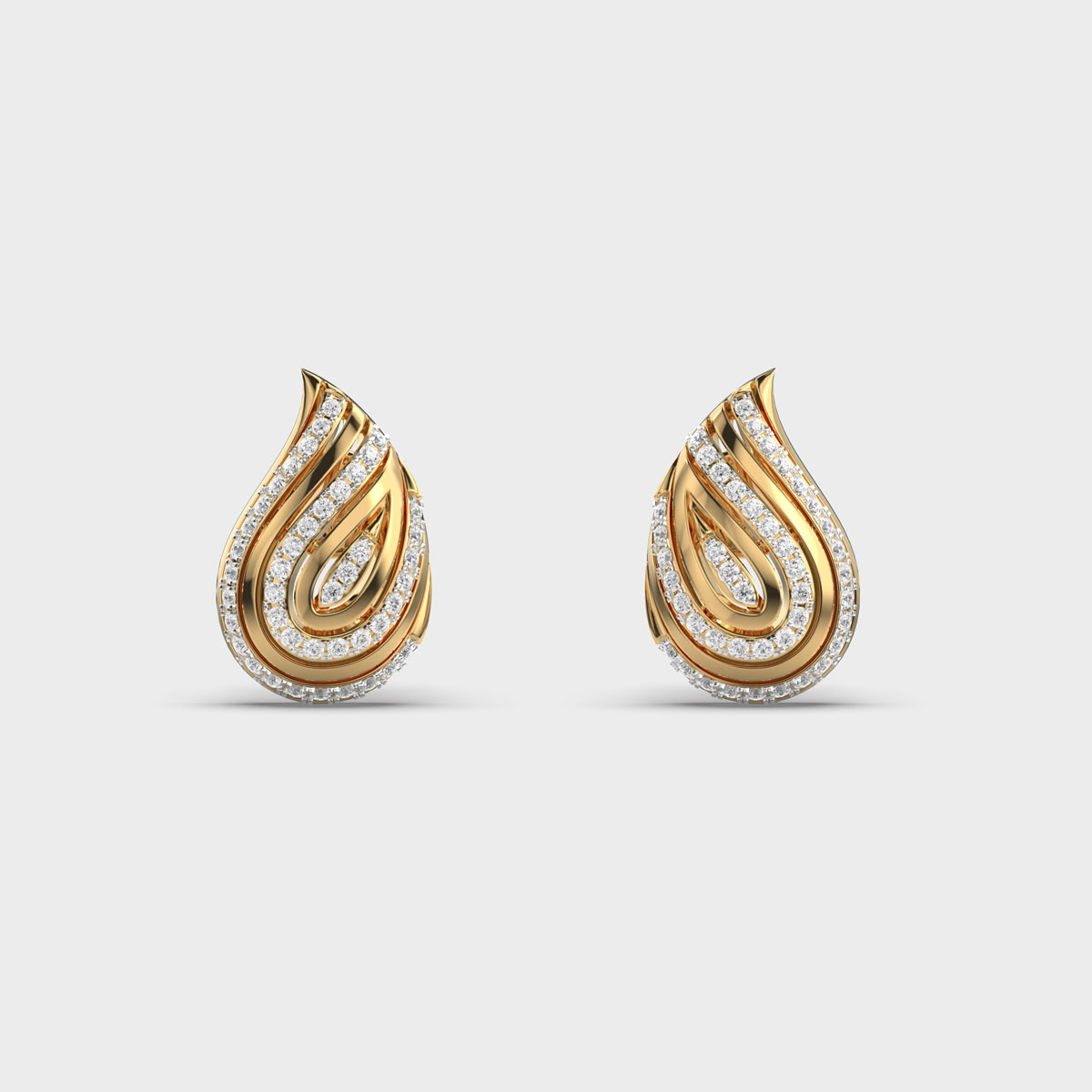 Sea Shell Diamond Encrusted Earstuds
