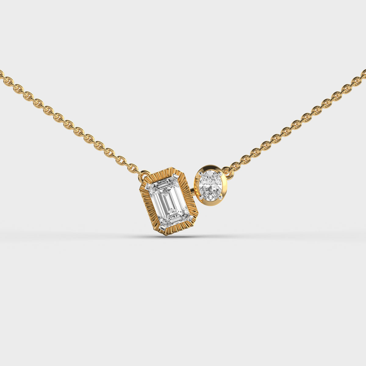 Occulus Diamond Encrusted Pendant (With Chain)