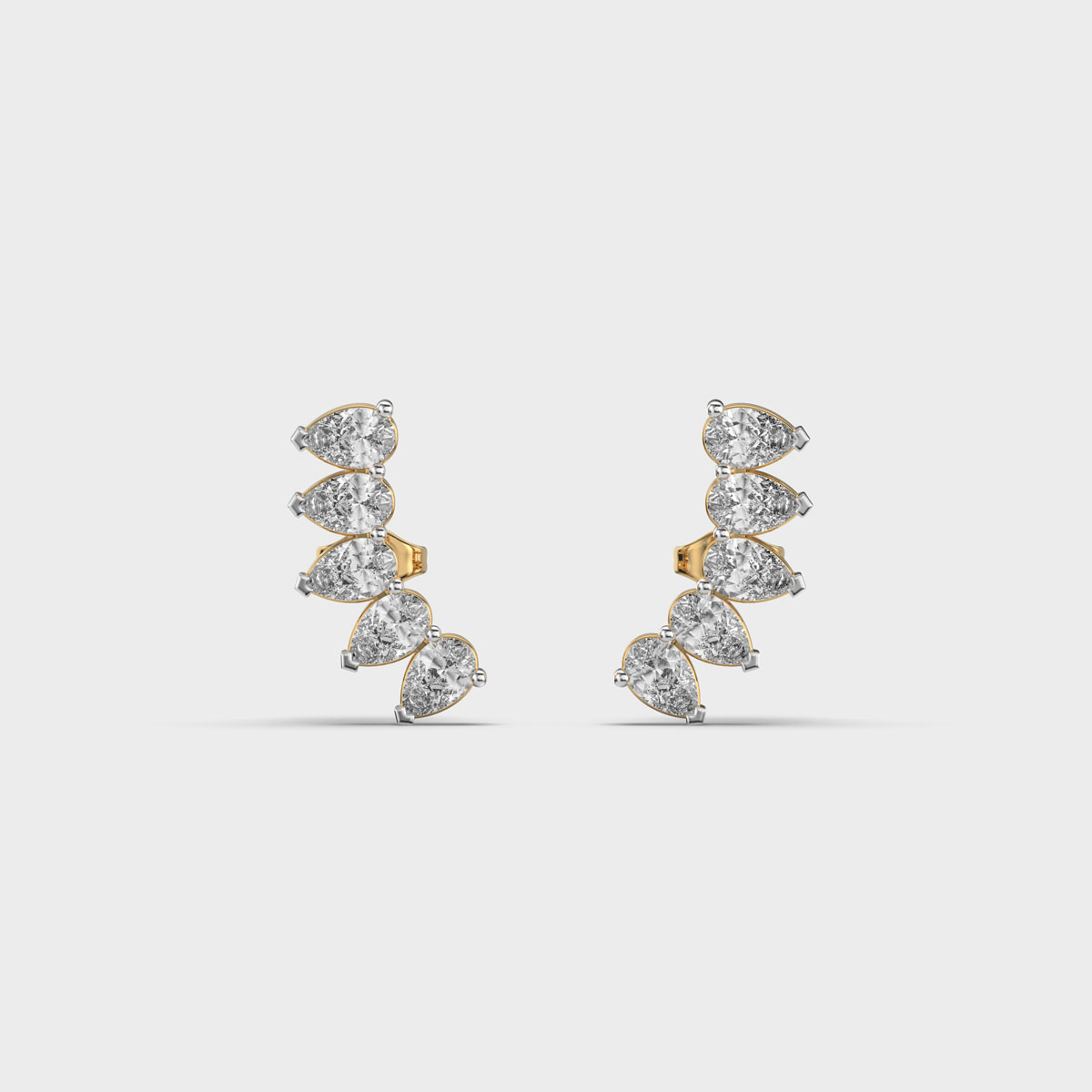 Pear Beauty Diamond Earcuffs