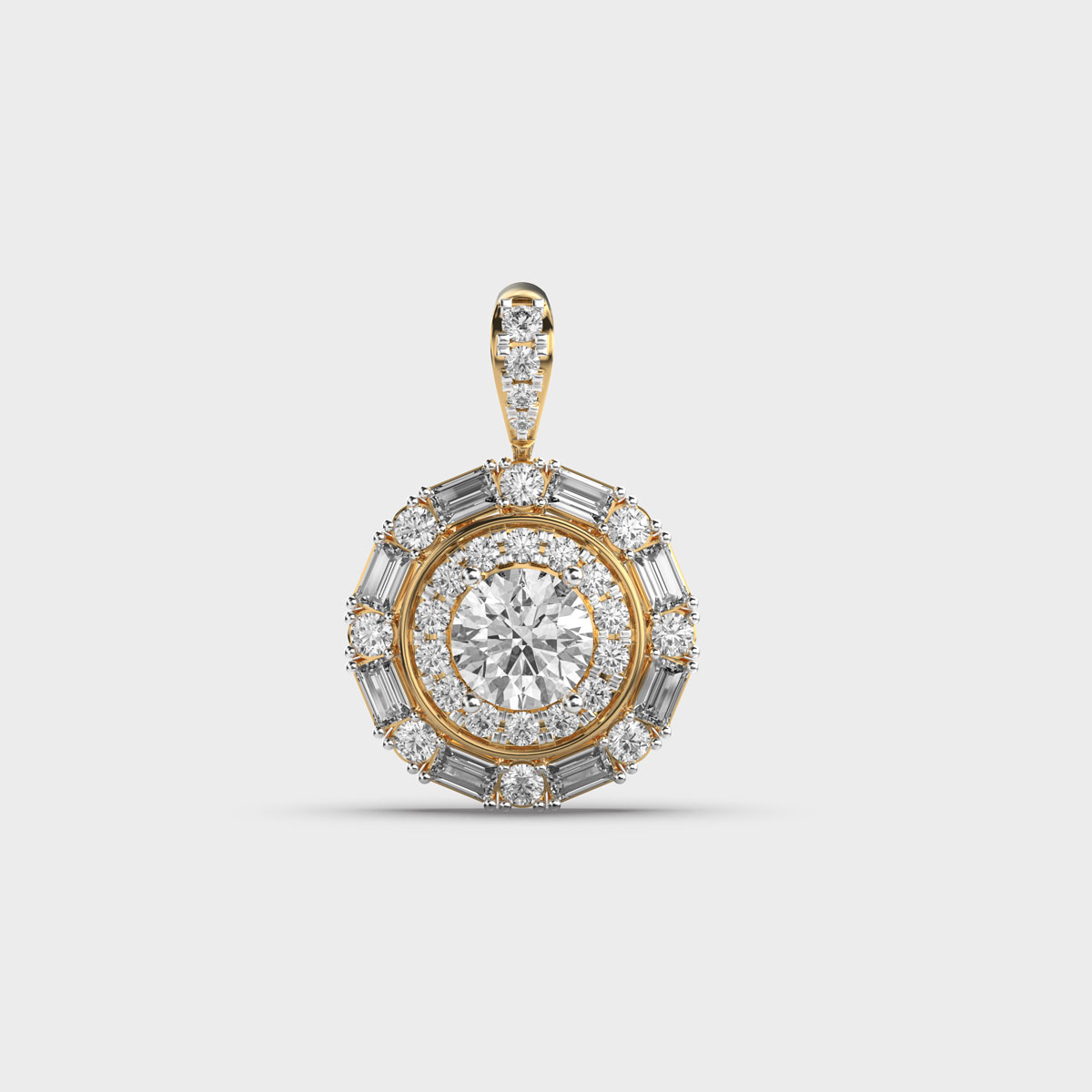 Crowned Grace Diamond Pendant (Without Chain)