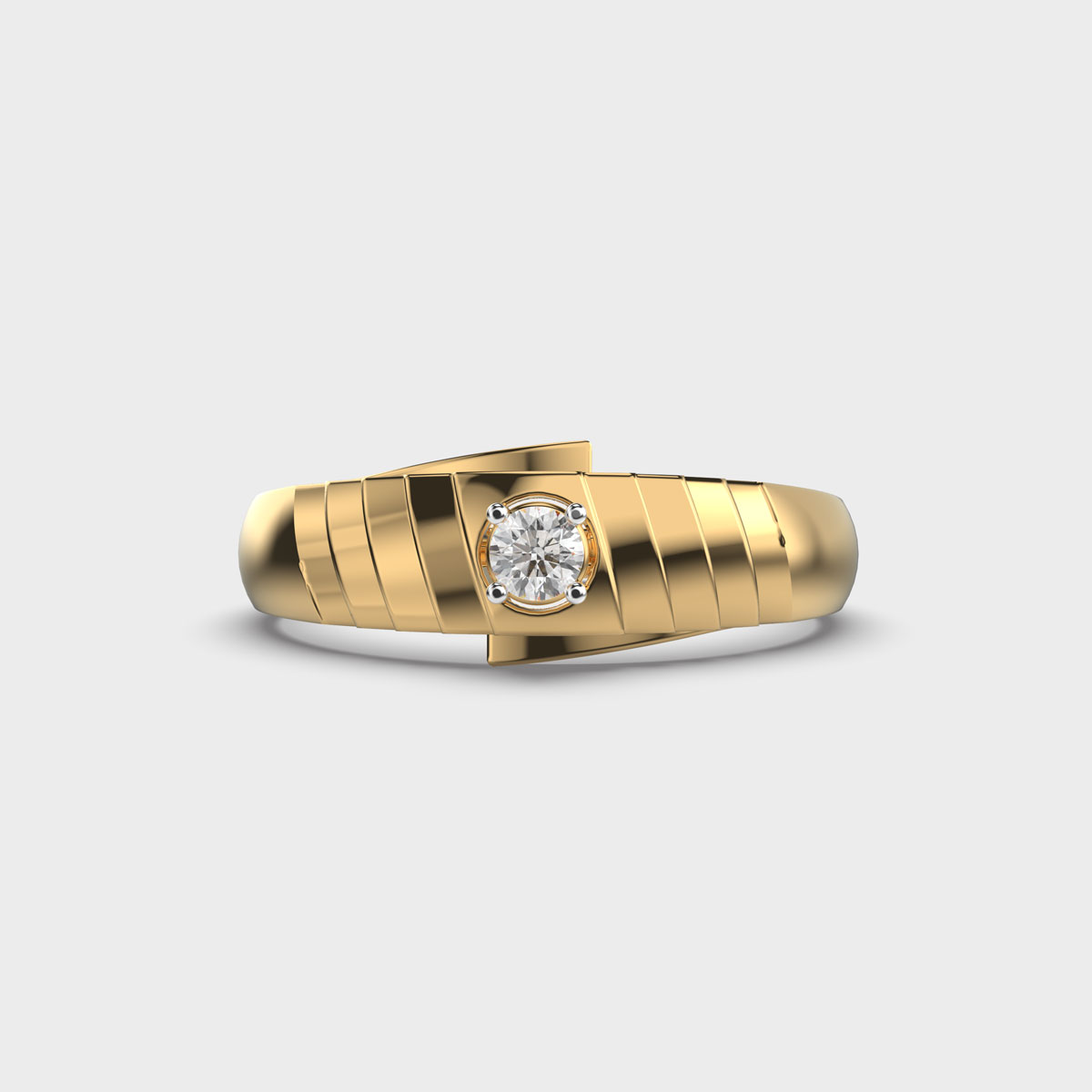 Serpentine Diamond Band Ring For Men