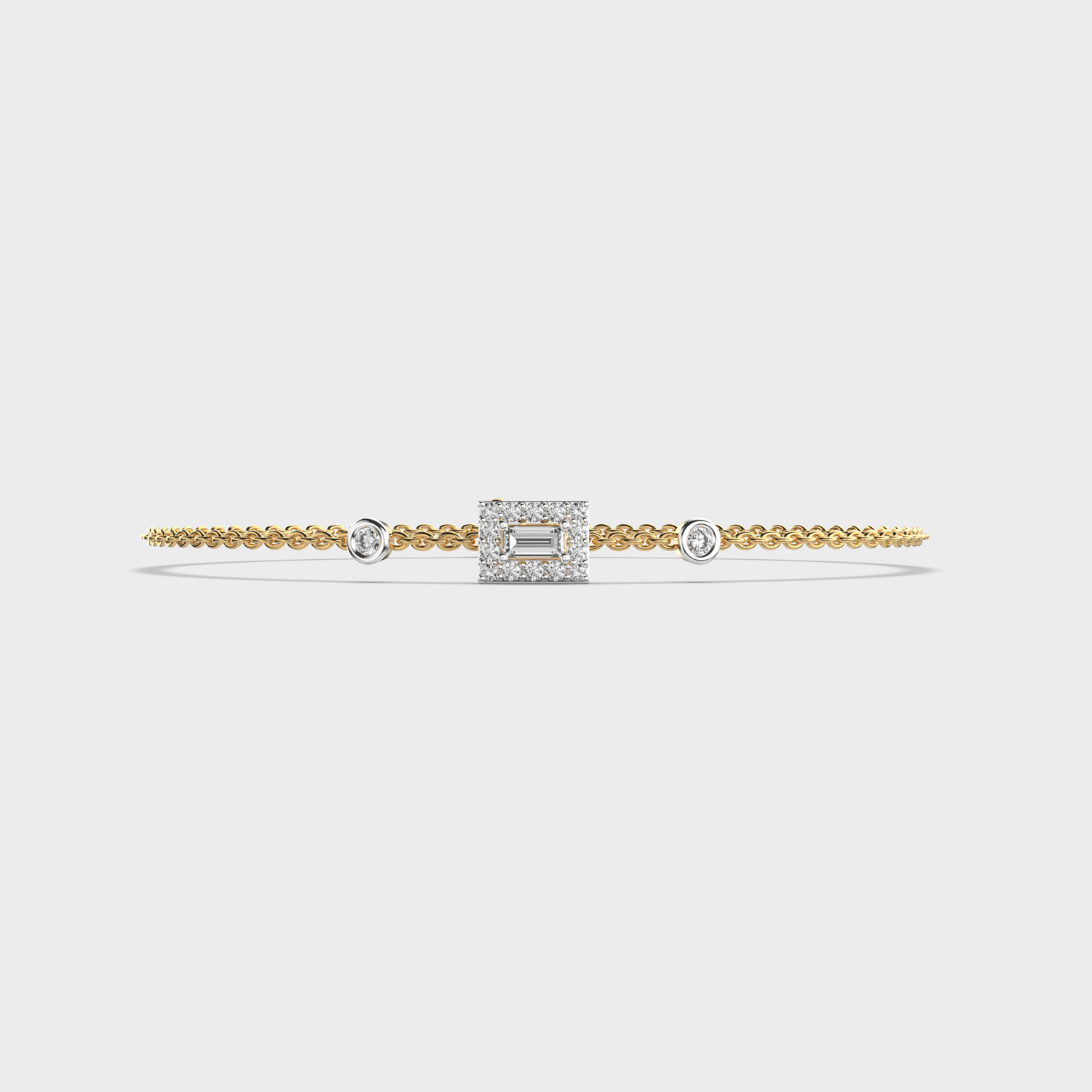 Dainty Charming Baguette Diamond Bracelet