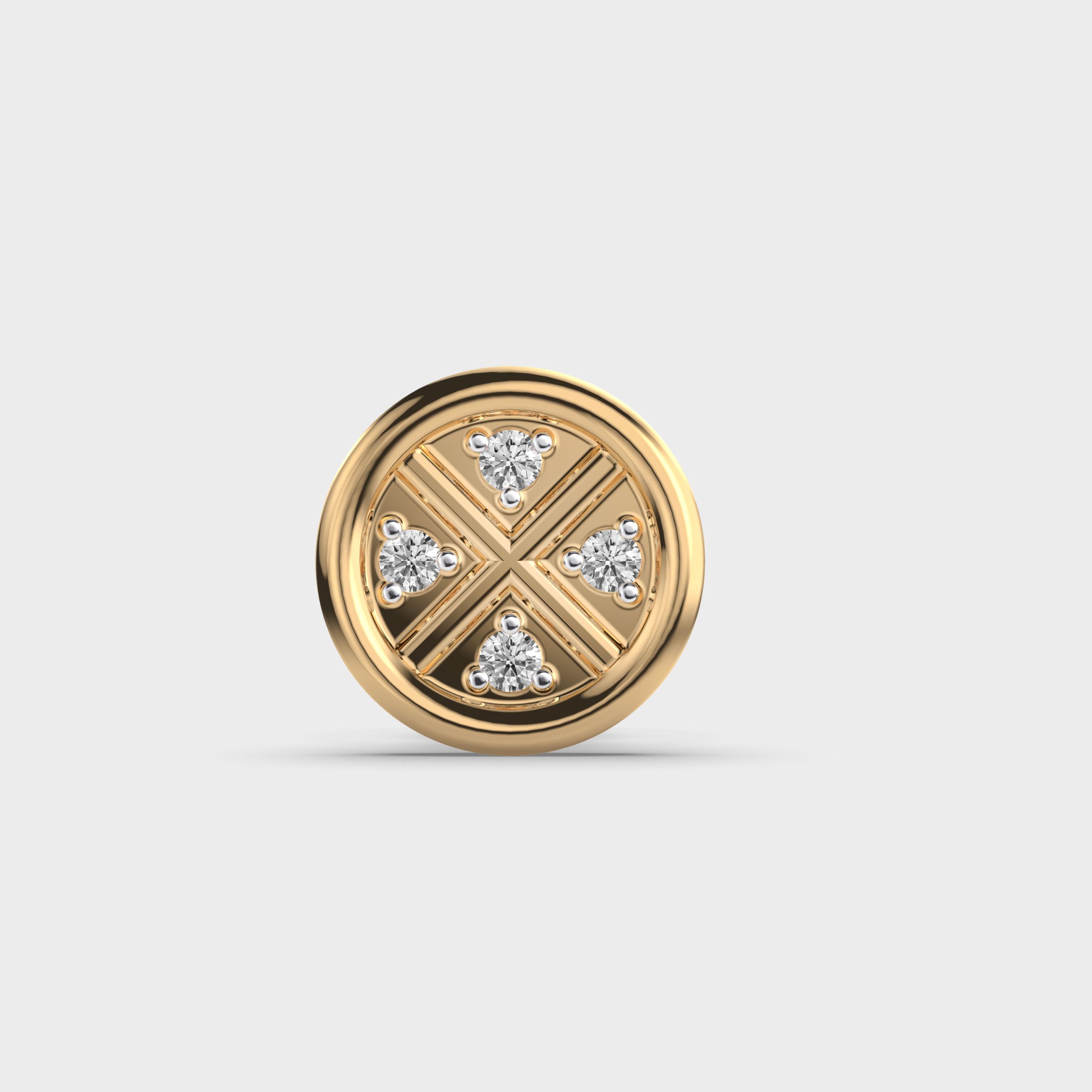 Sparkling Circlet Men Diamond Ear Studs