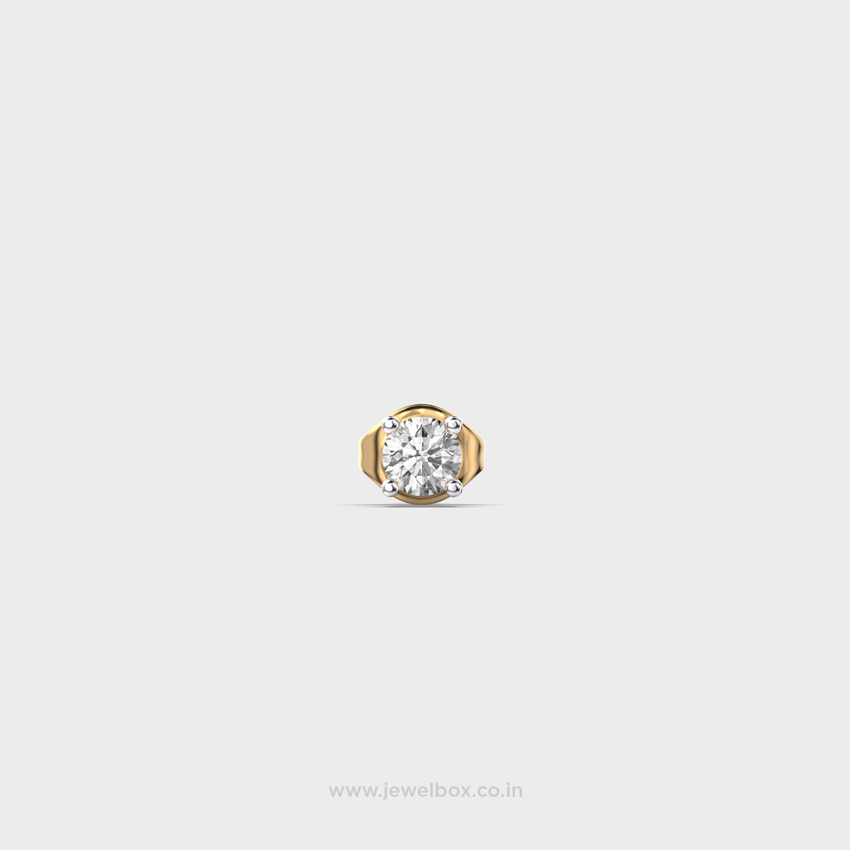 Classic Appeal Round Diamond Stud For Men