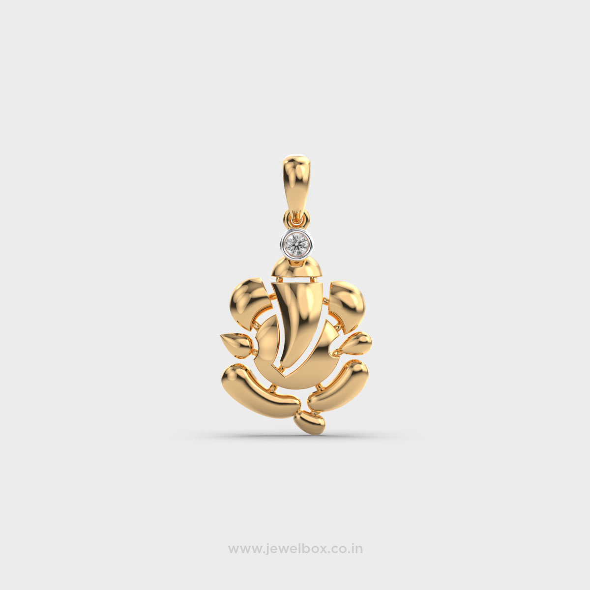 Joyous Ganapati Diamond Pendant (Without Chain)