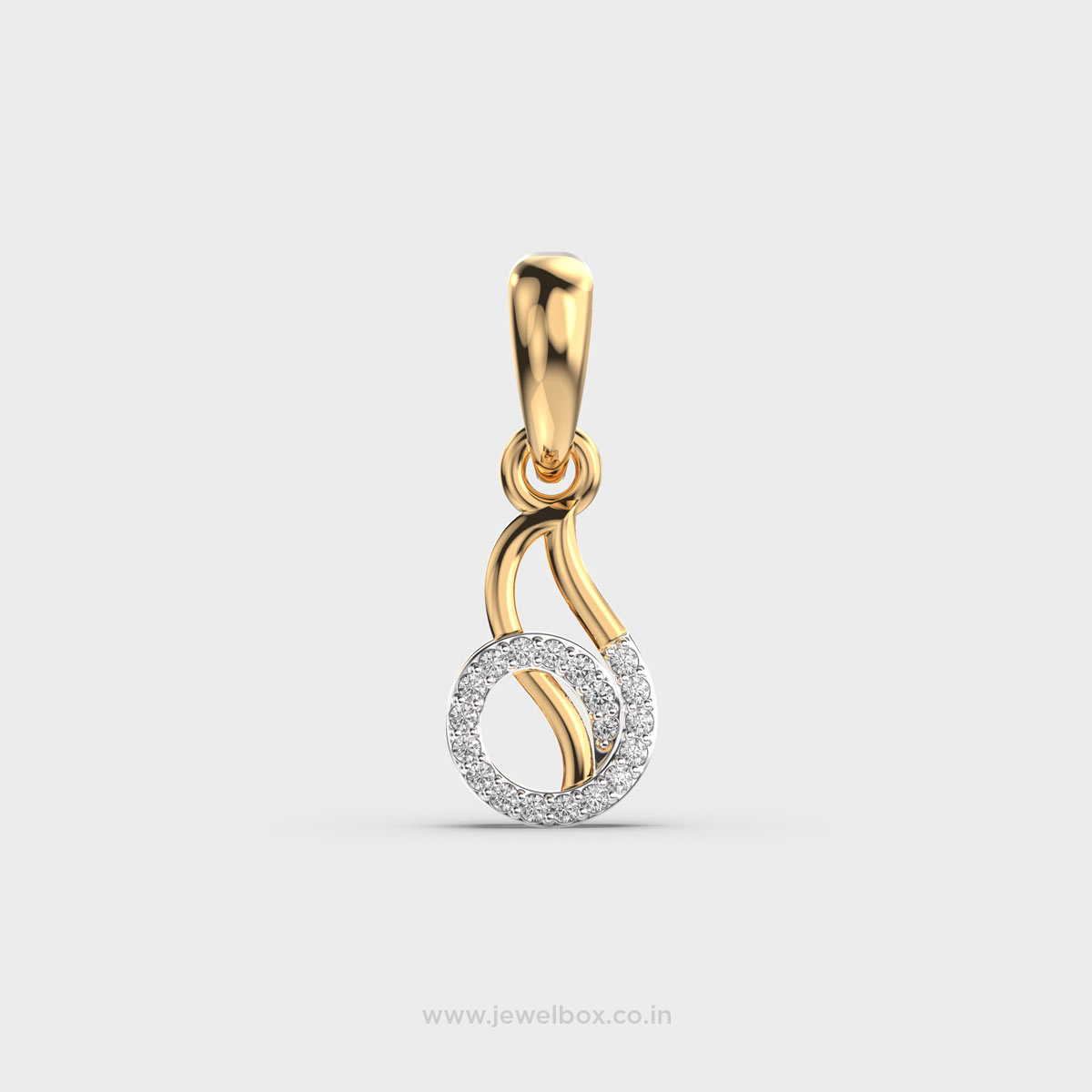Sylvan Spiral Diamond Encrusted Pendant (Without Chain)