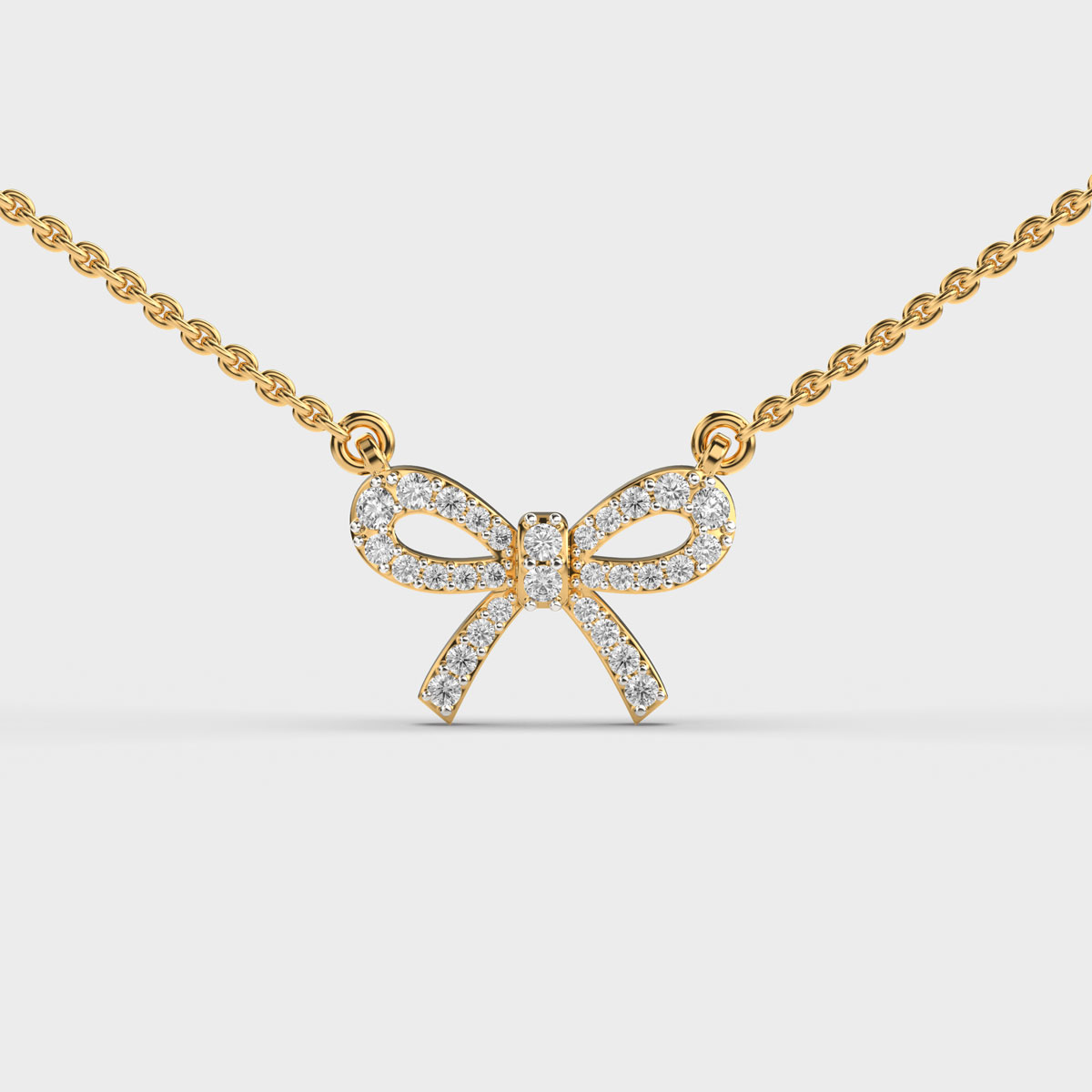 Bow A River Diamond Pendant (With Chain)