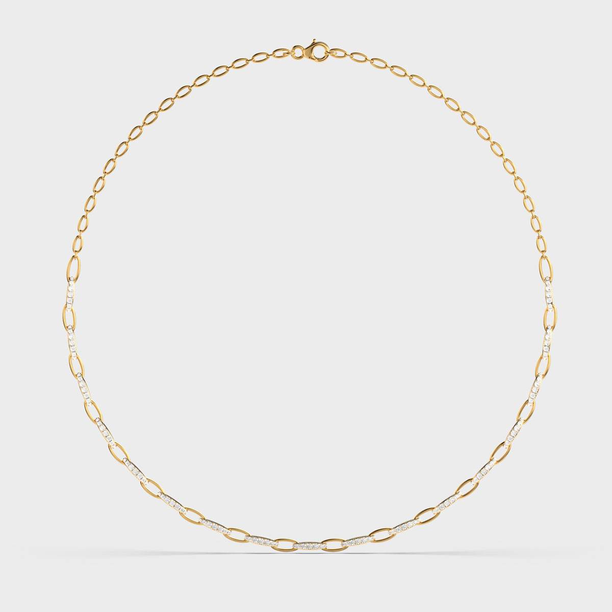 Stylish Linear Diamond Necklace