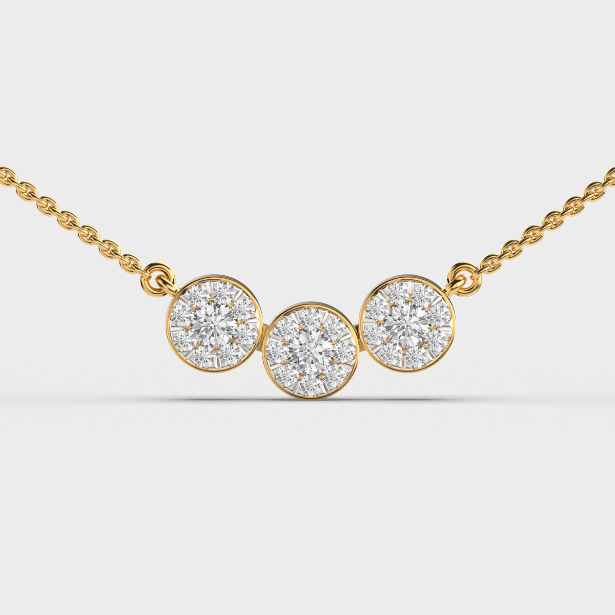 Three Spark Promise Diamond Necklace