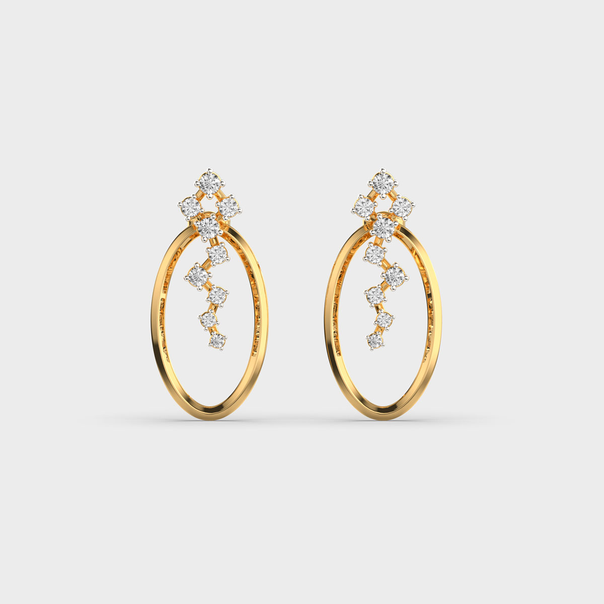 Delicate Peony Diamond Earrings