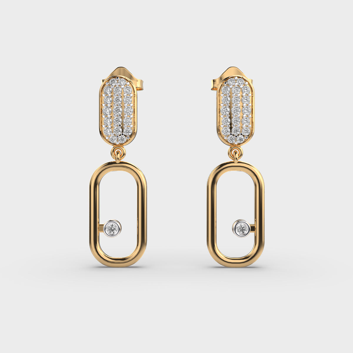 Modern Mingle Diamond Earrings