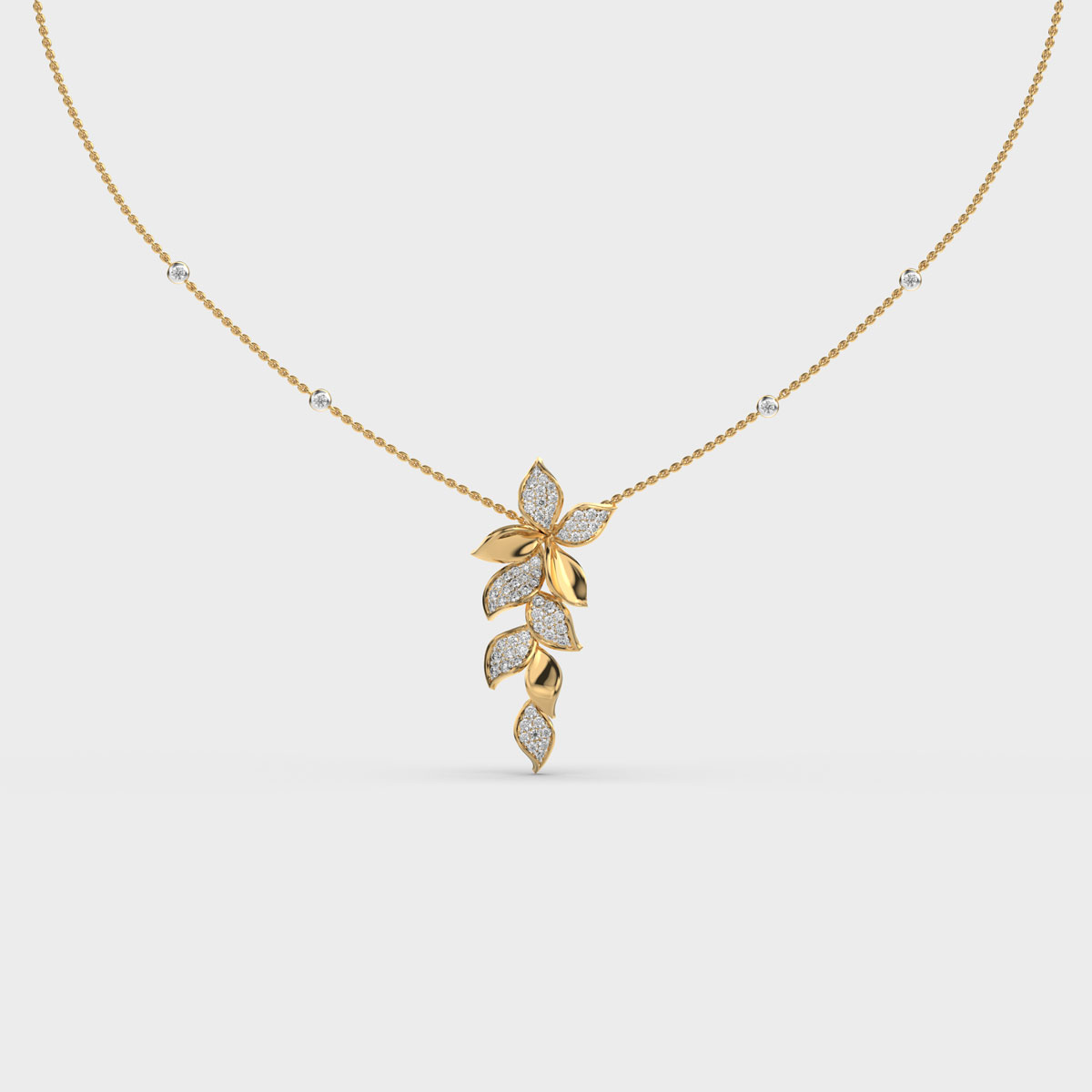 Cascade Wisteria Vine Diamond Necklace
