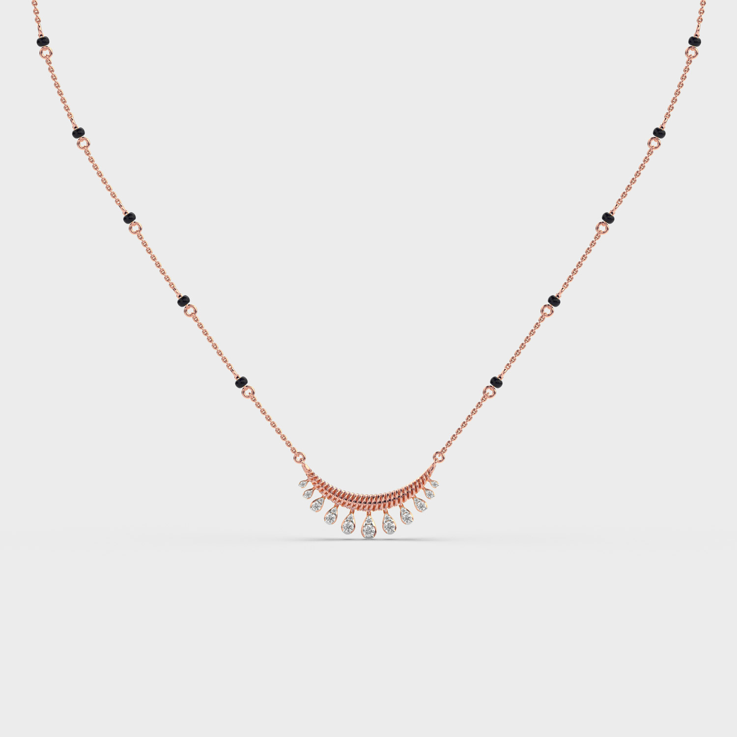 Minimal Charming Mangalsutra Diamond Necklace