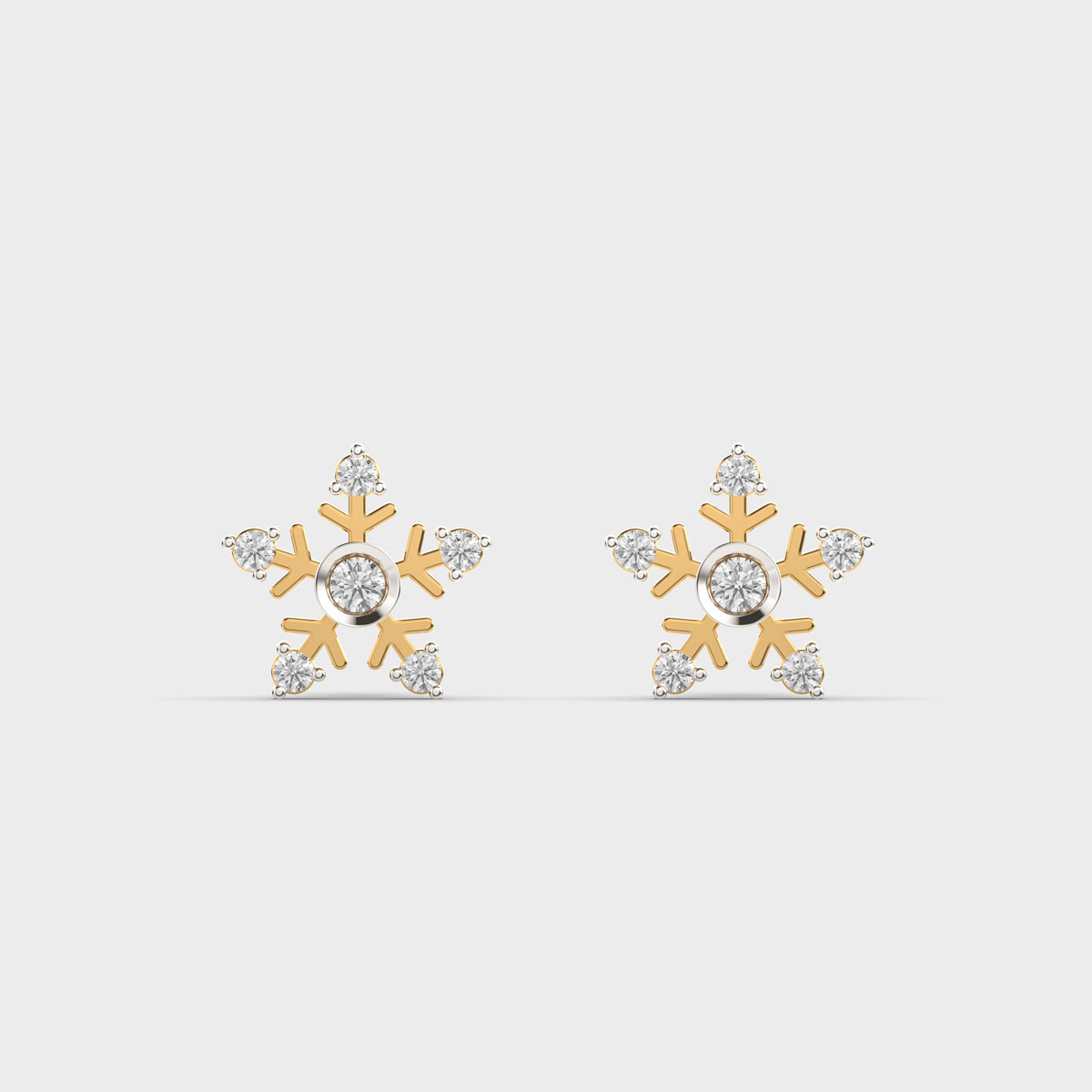 Snowflake in December Diamond Ear Studs
