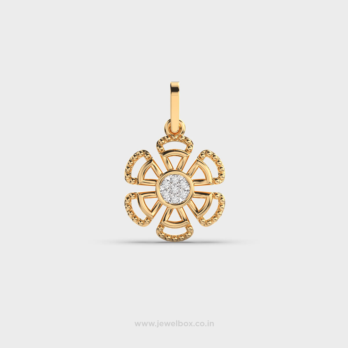 Gilded Marigold Diamond Pendant (Without Chain)