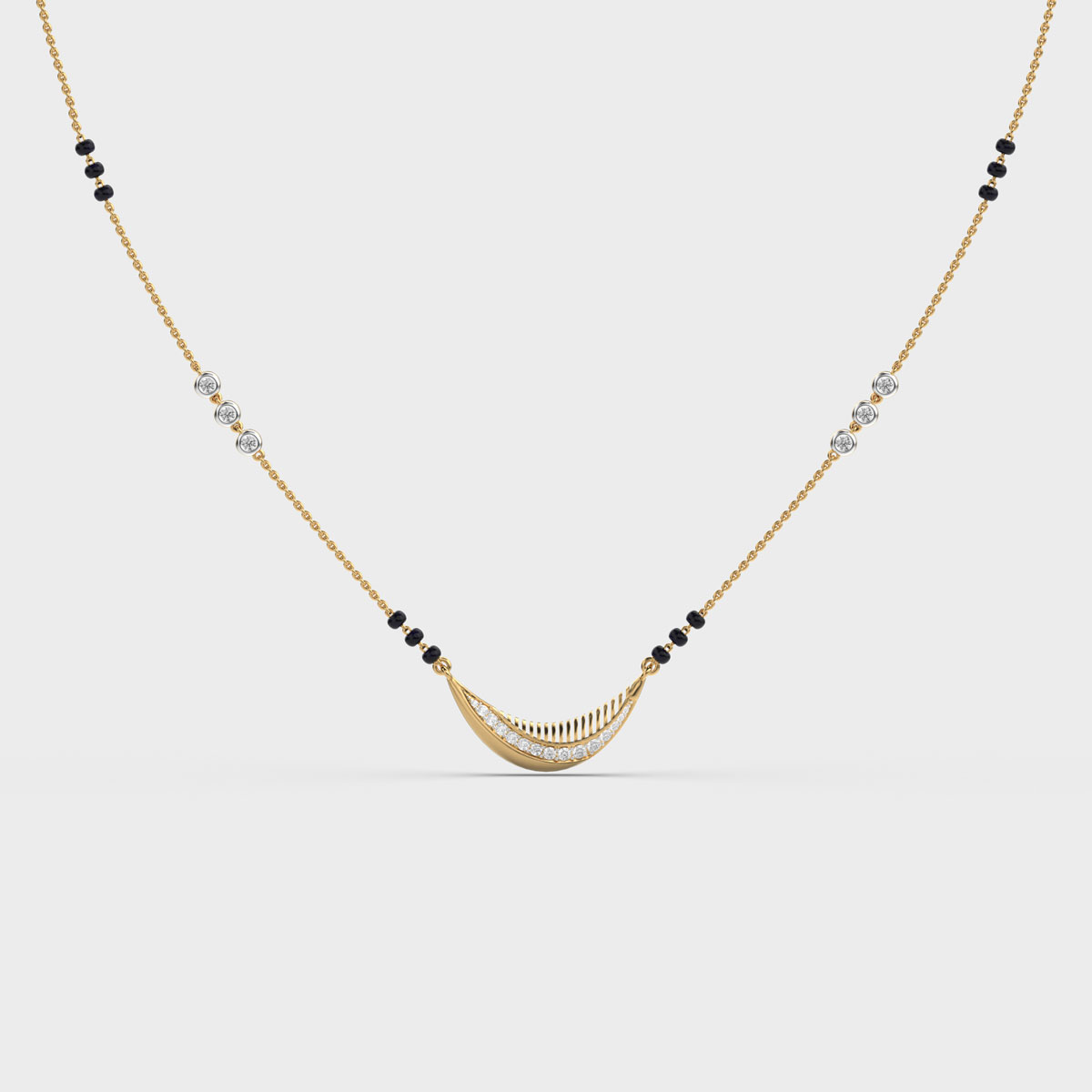 Minimalistic Decorated Mangalsutra Diamond Necklace
