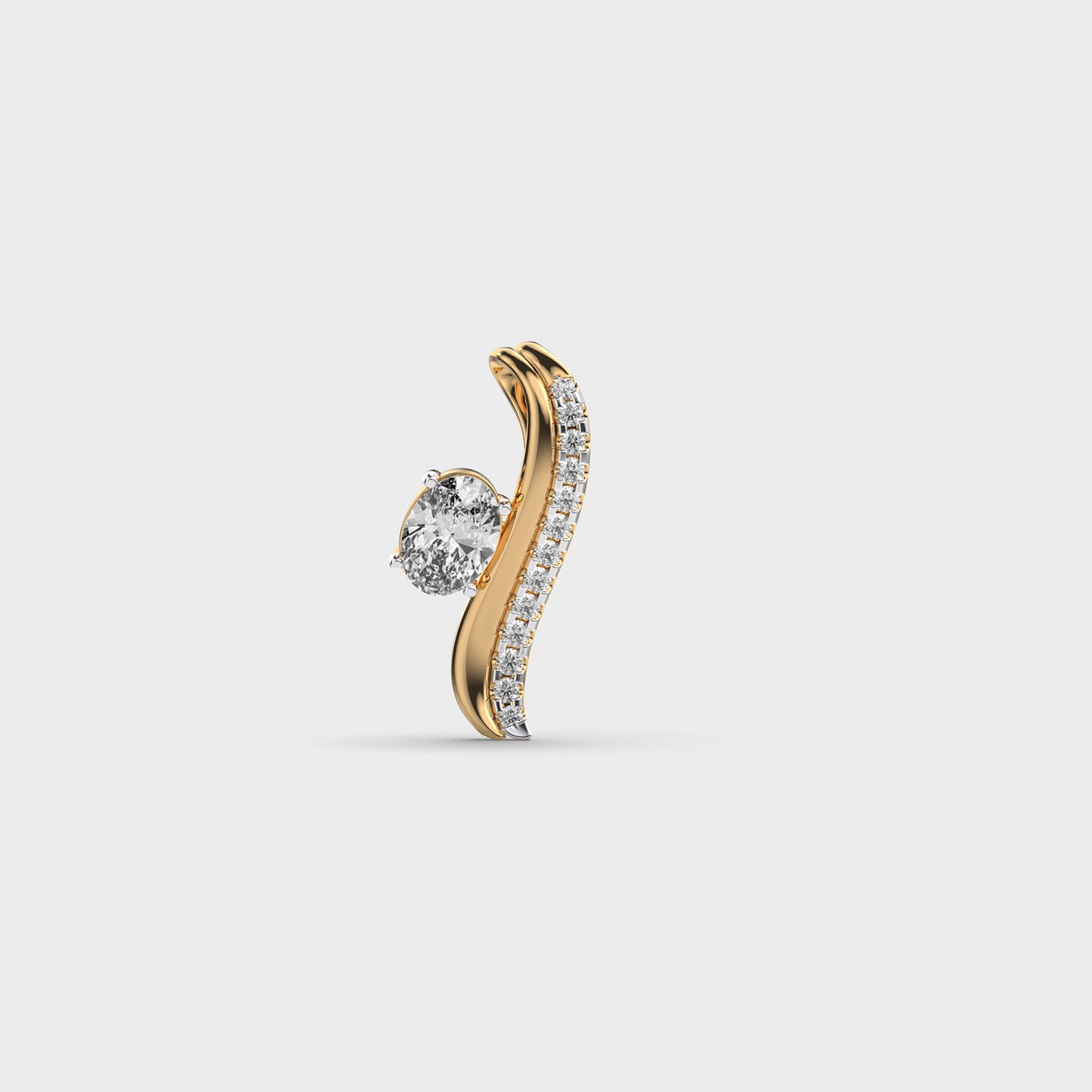Abstract Love Diamond Pendant without Chain