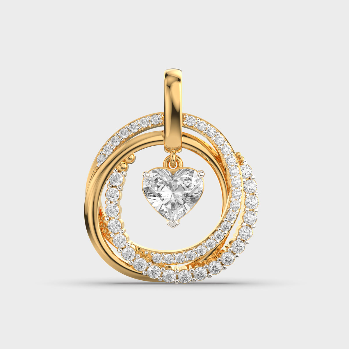 All My Love for You Heart Diamond Pendant (Without Chain)