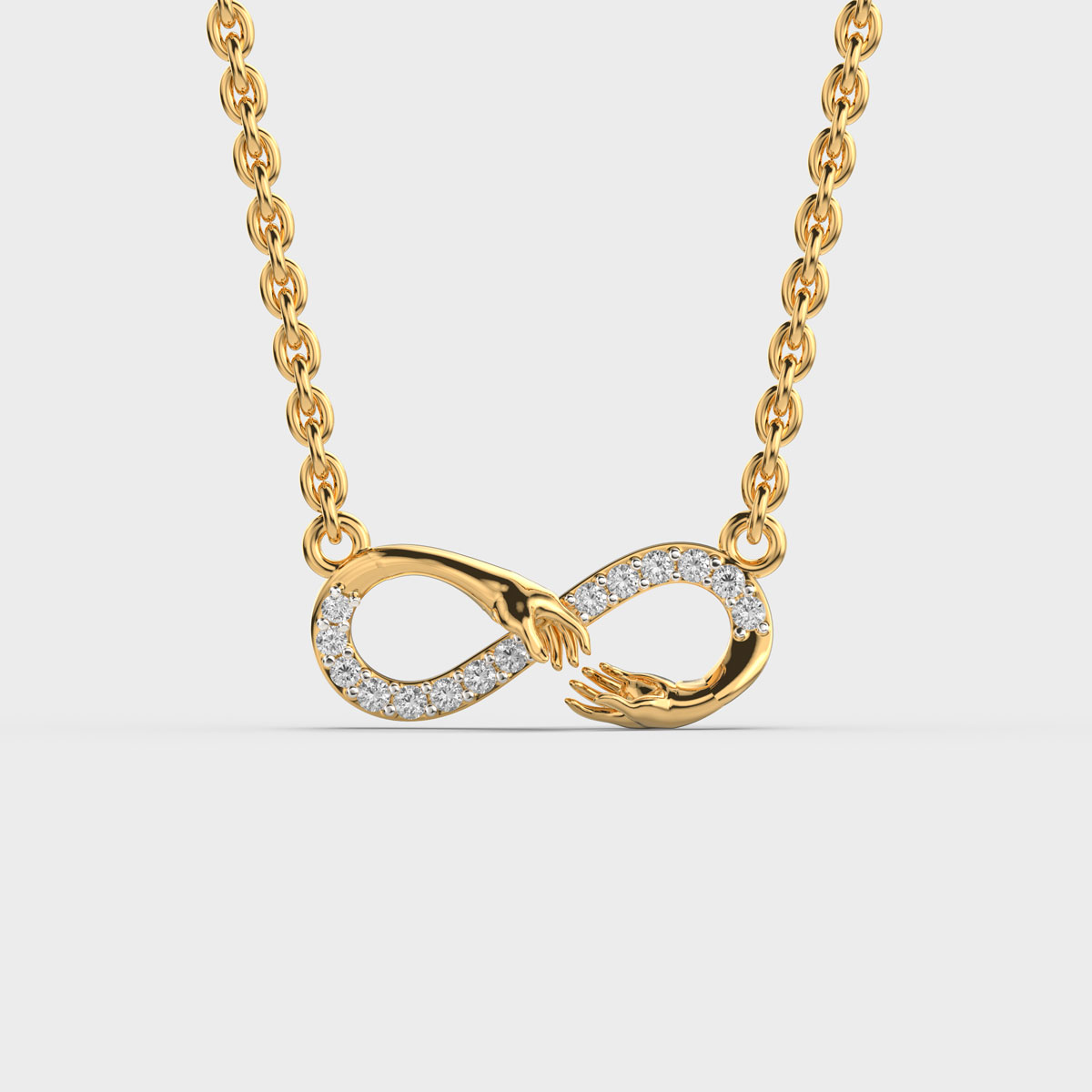 Infinity Diamond Loop Pendant (With Chain)