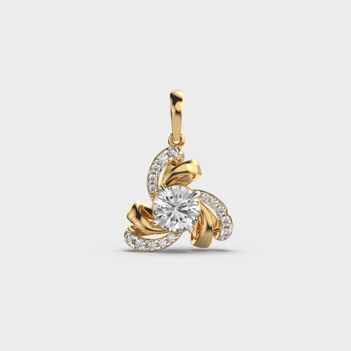 The Winter Flower Diamond Pendant (Without Chain)