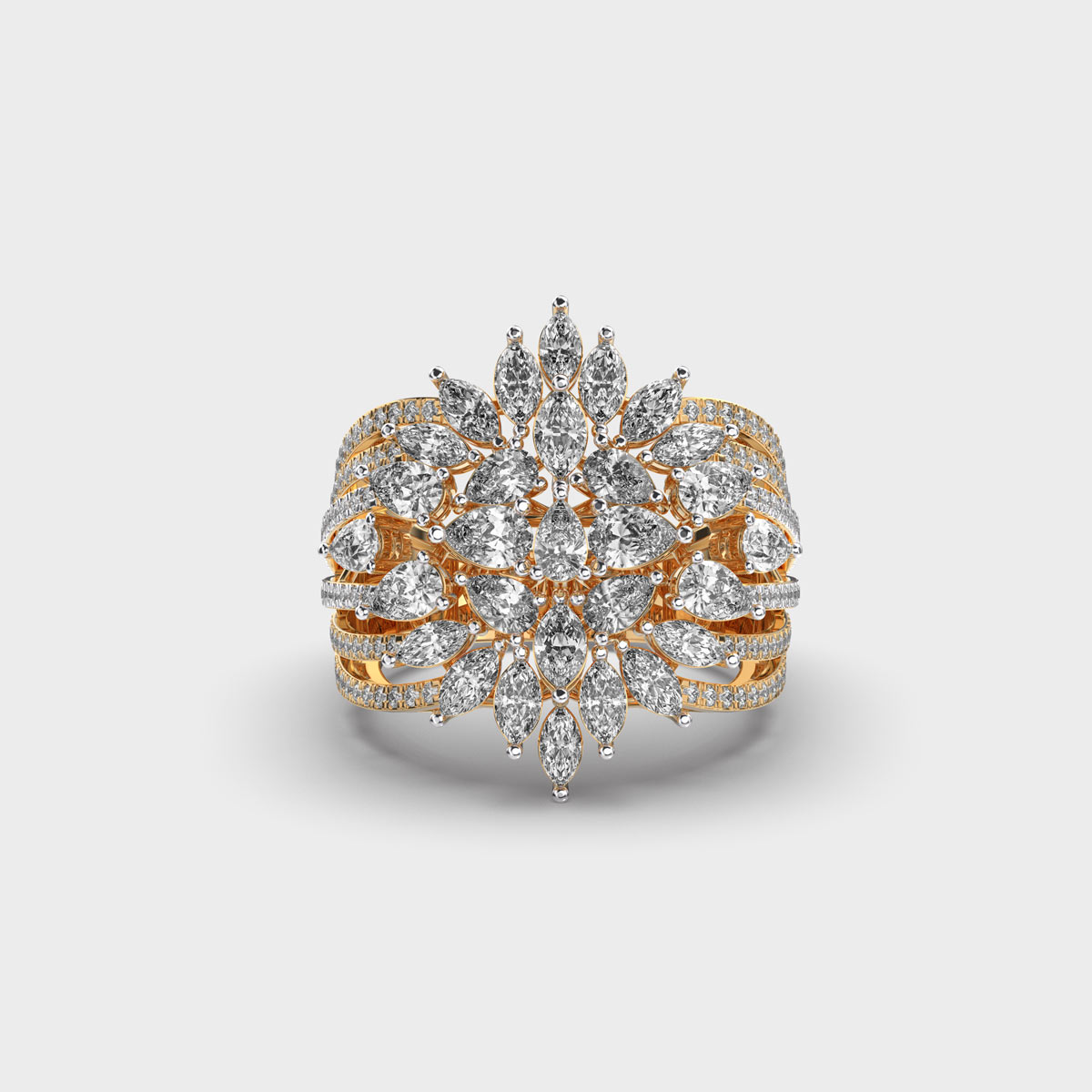 Glory Of Queen Diamond Cocktail Ring