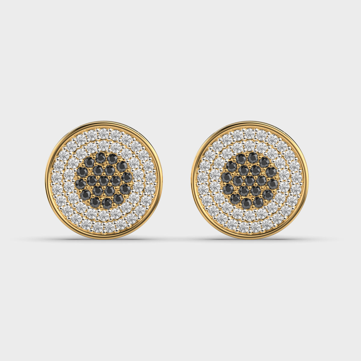 After Dusk Spiral Black Diamond Studs