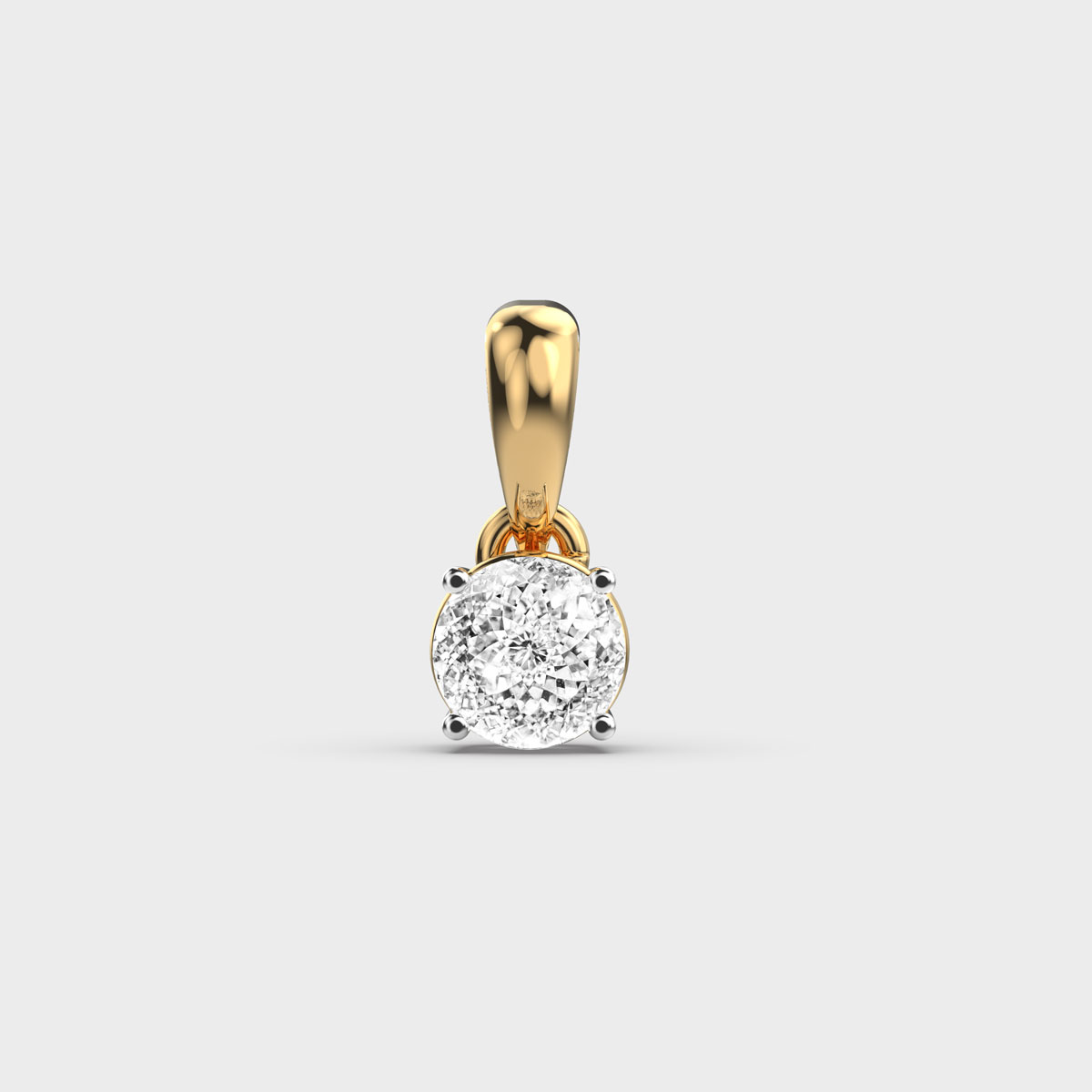 Dainty Portuguese Cut Diamond Pendant (Without Chain)