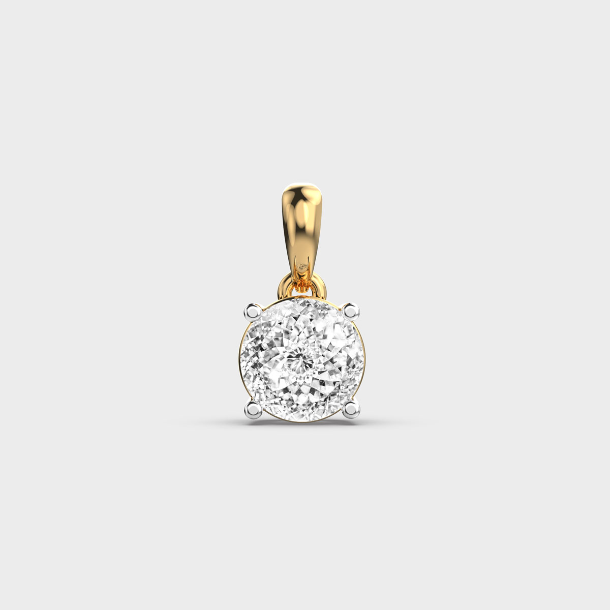 Heinrietta Portuguese Cut Diamond Pendant (Without Chain)
