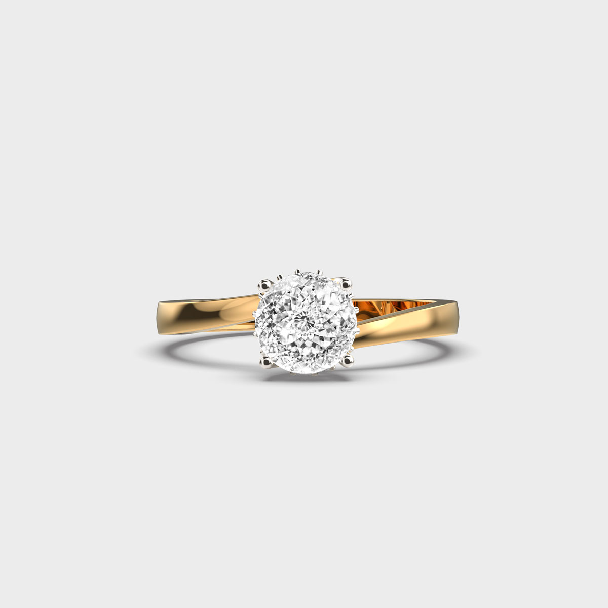 Stars Shining in the Sky Portuguese Cut Diamond Ring