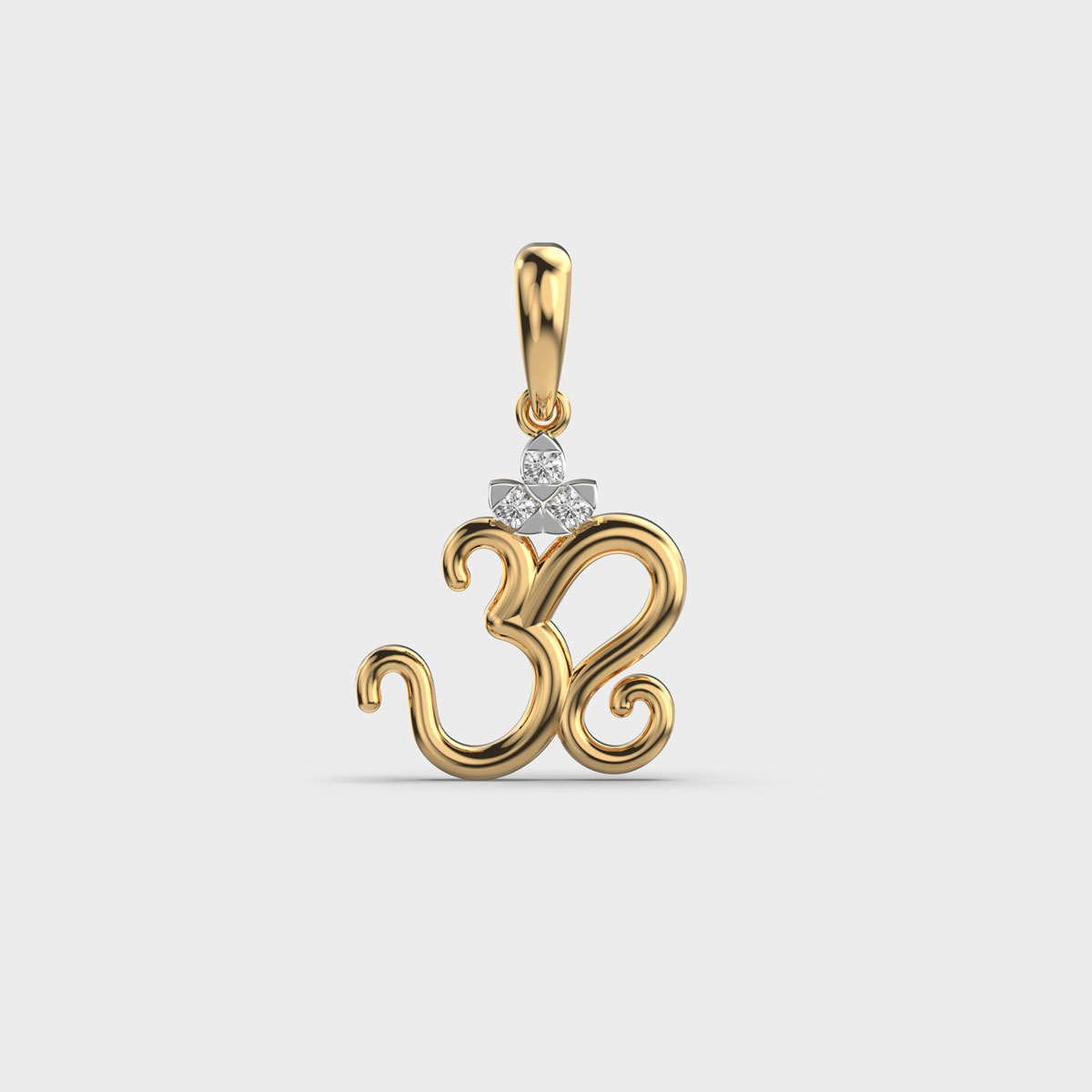 Shree Om Diamond Pendant without Chain