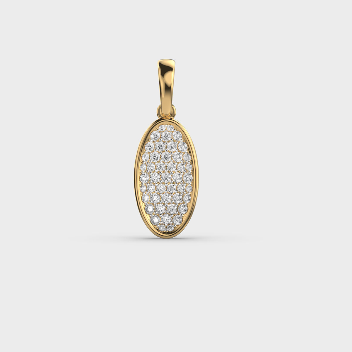 Occulus Diamond Encrusted Pendant Without Chain