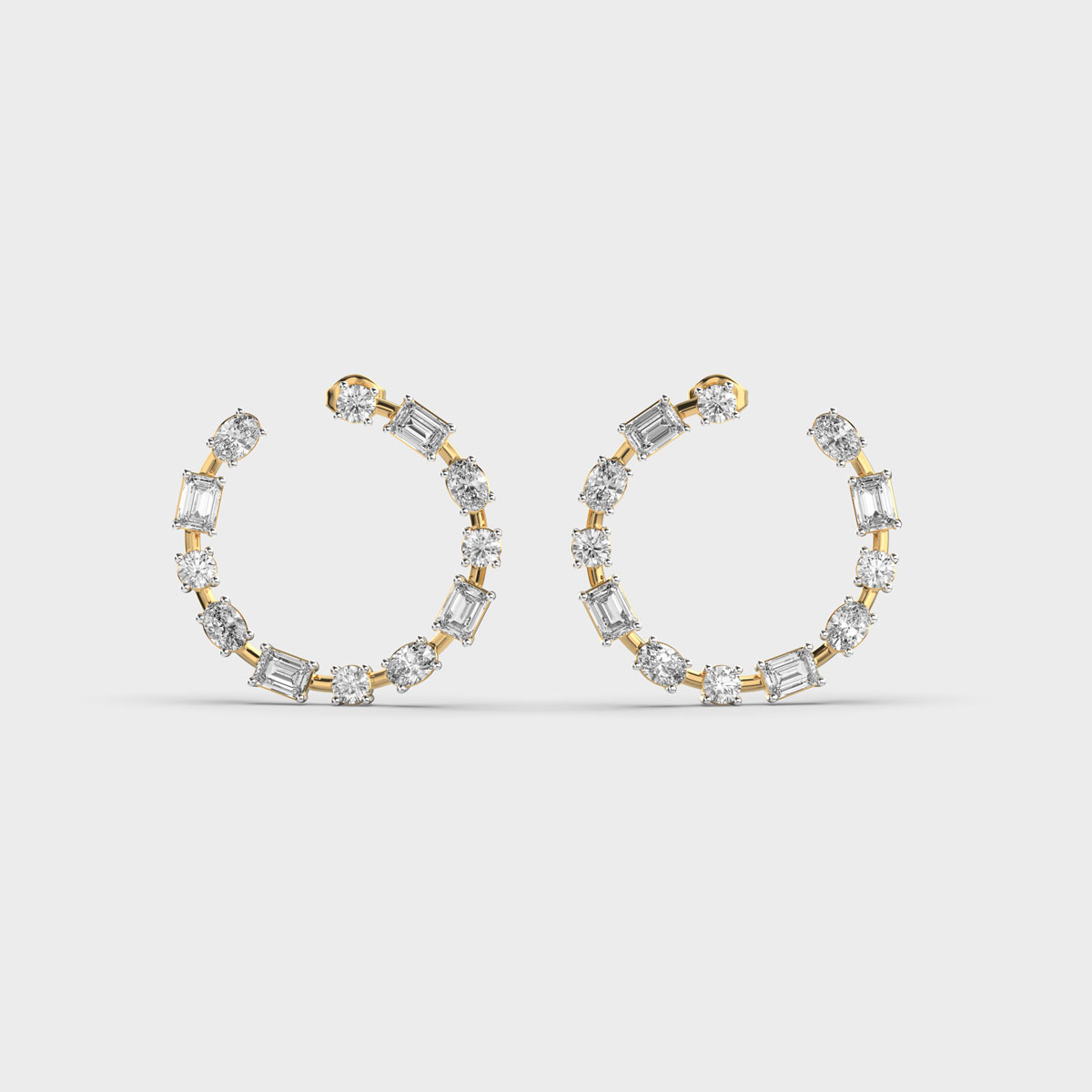 Kiss of Dawn Ear Hoop Diamonds