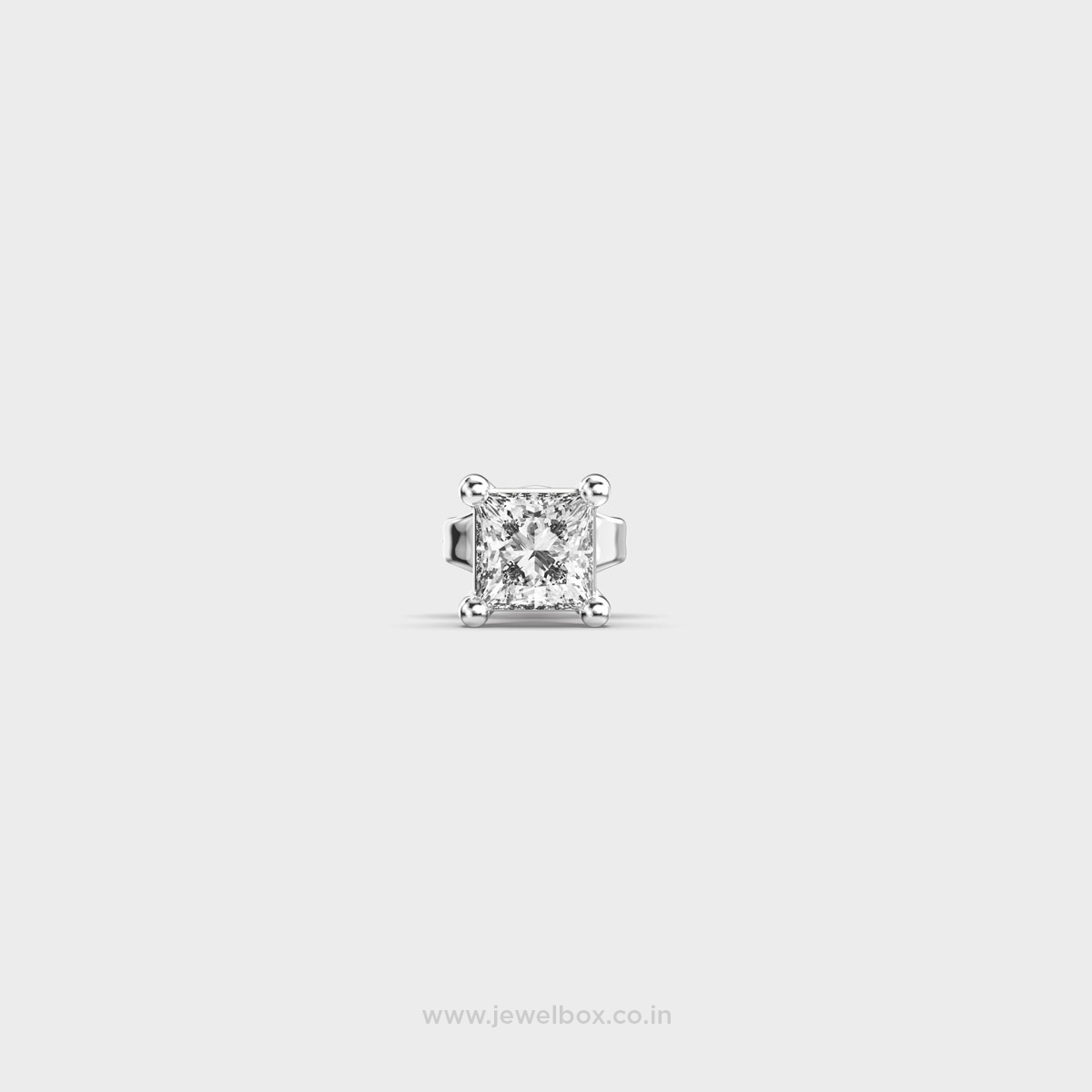 Vero Square Princess Cut Diamond Stud For Men