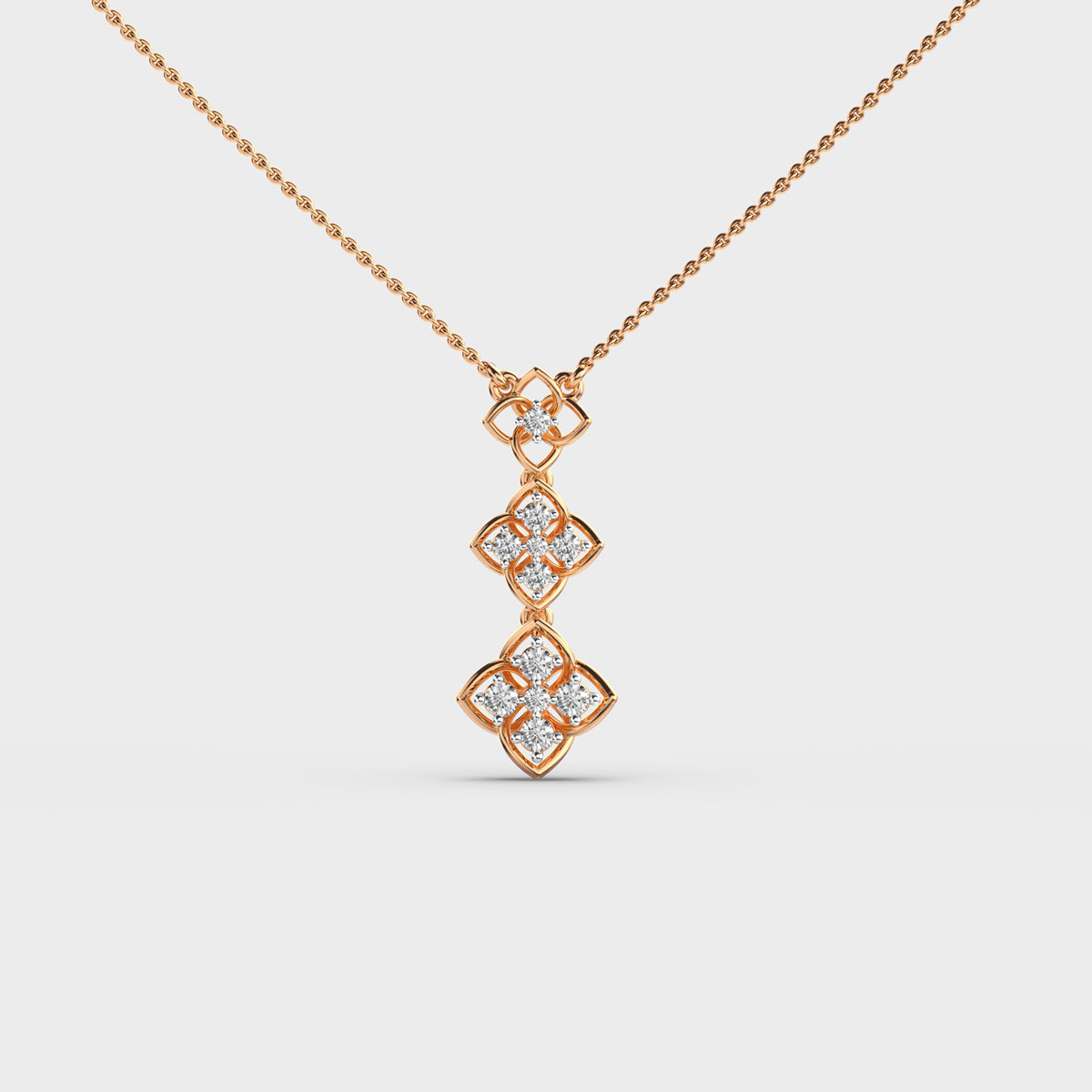 Celtic Cube Petal Diamond Pendant